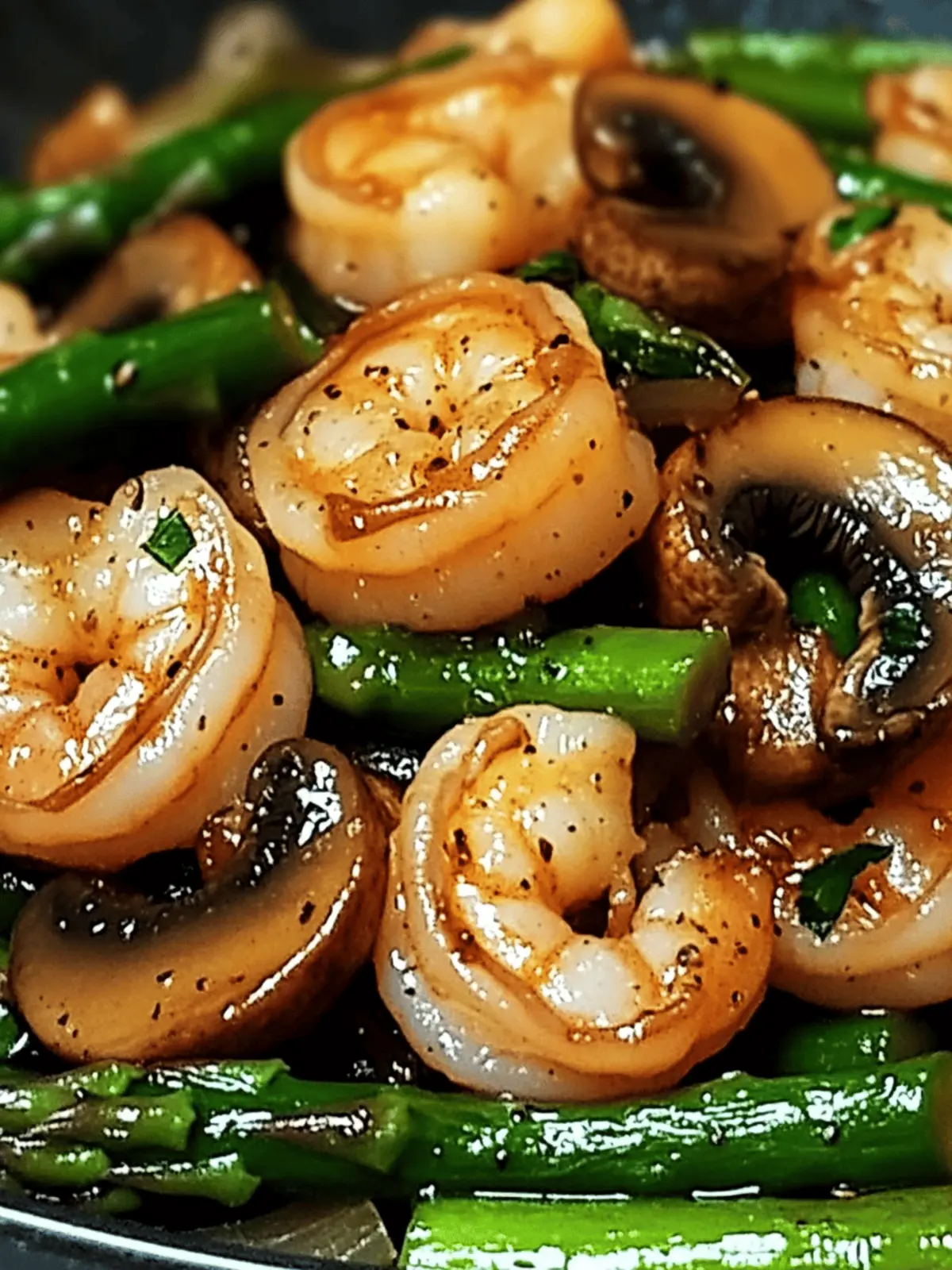 Shrimp and Asparagus Stir-Fry with Mushrooms
