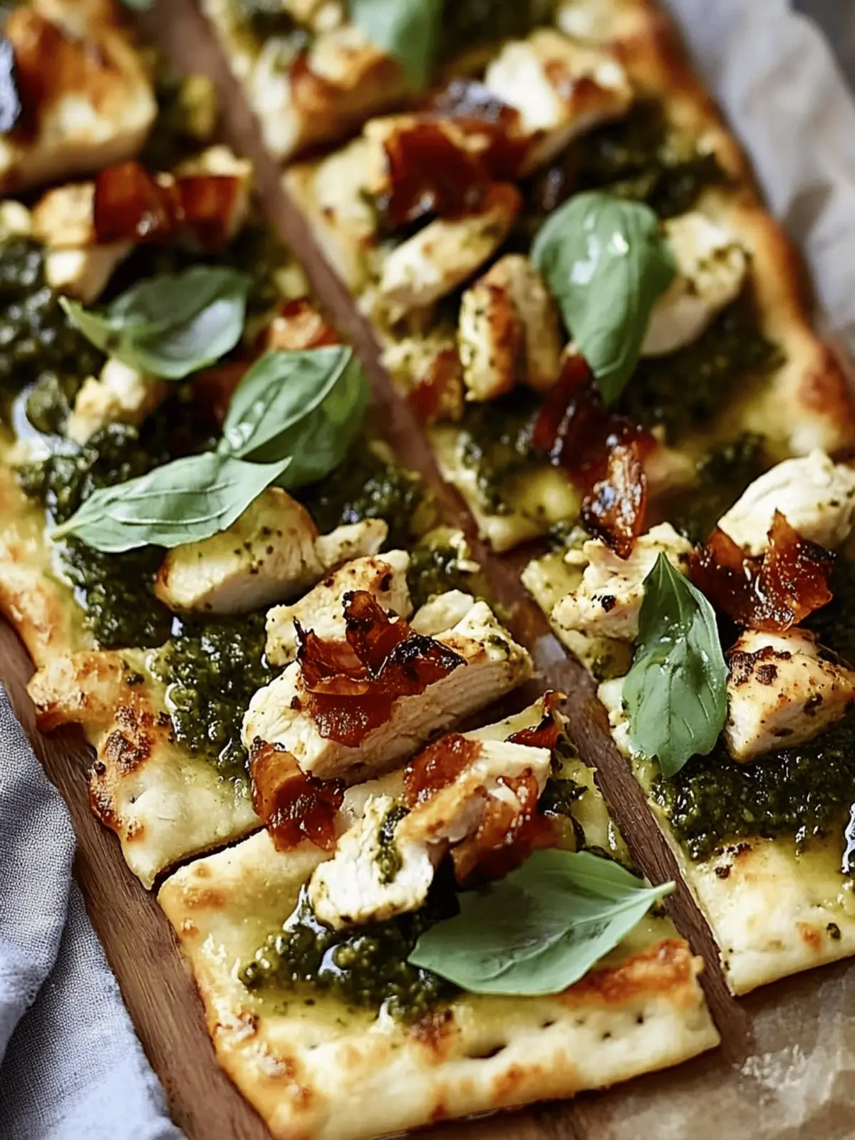 Pesto Chicken Flatbread