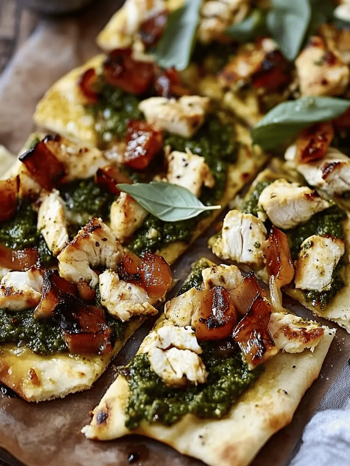 Pesto Chicken Flatbread