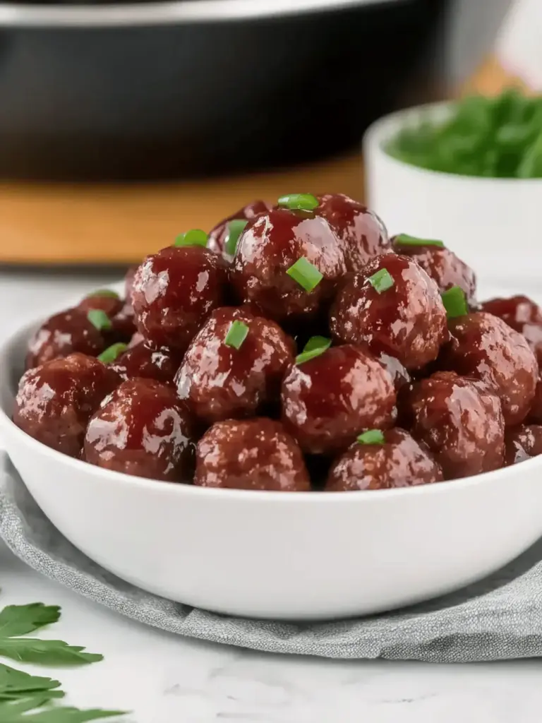 Slow Cooker Grape Jelly Meatballs