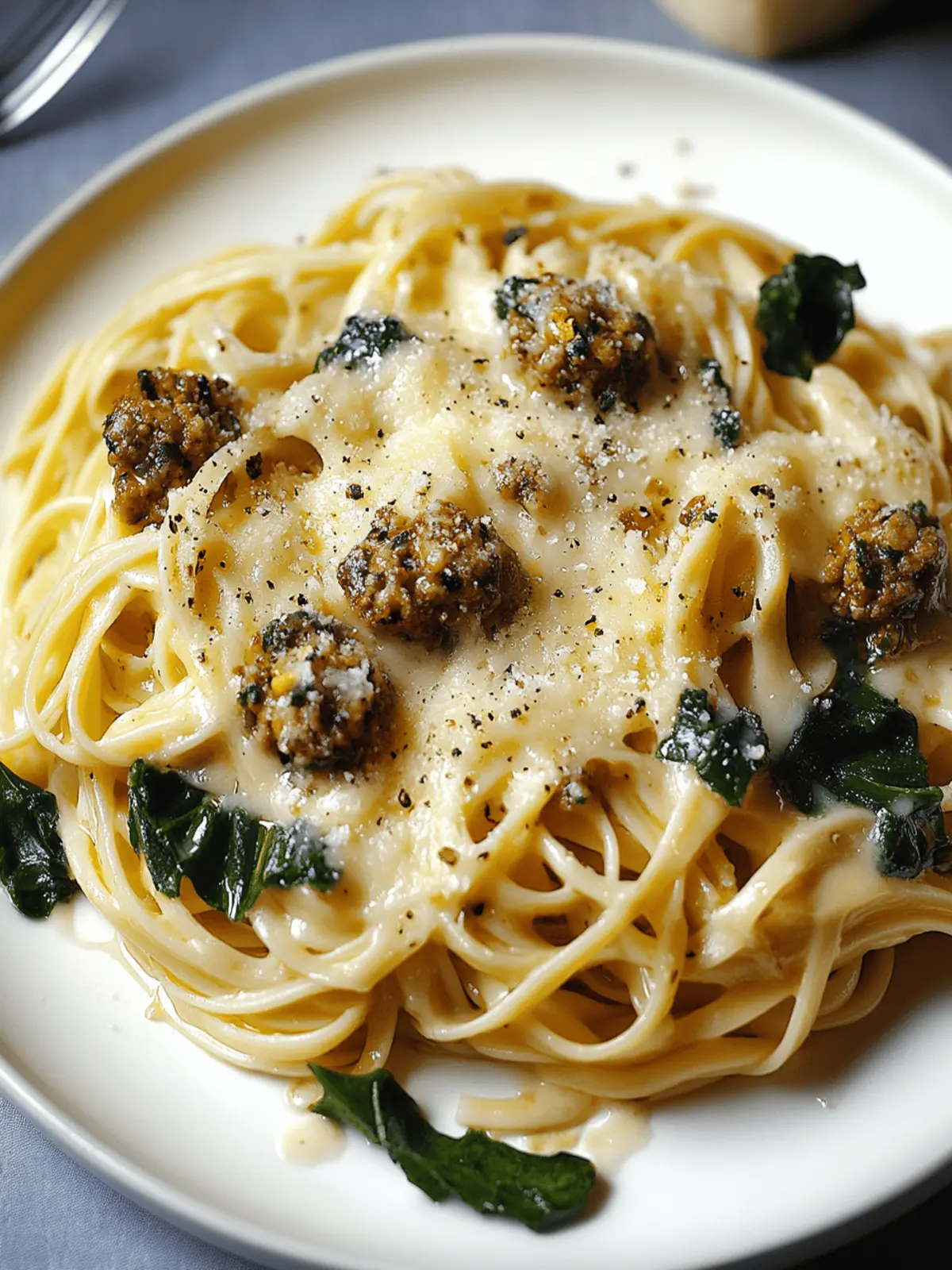 Cheesy Garlic Linguine
