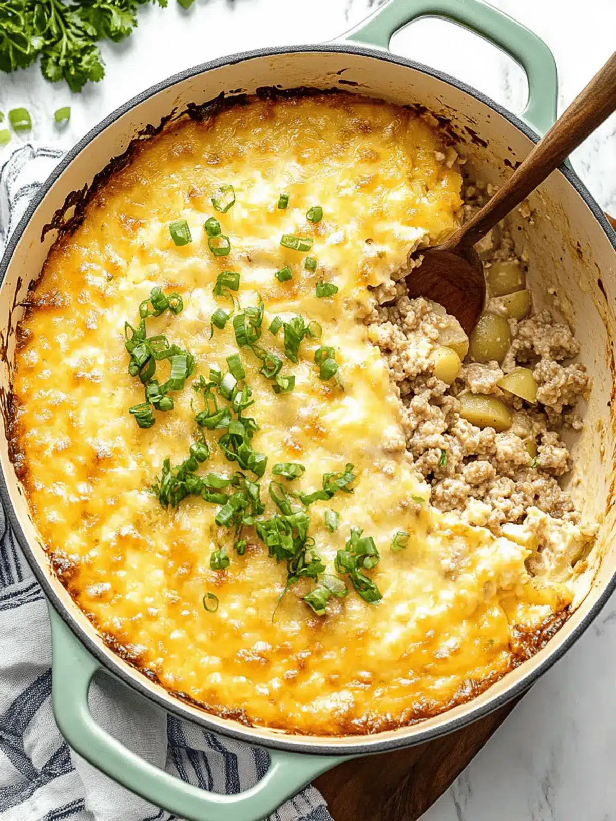 Easy Cheesy Hamburger and Potato Casserole