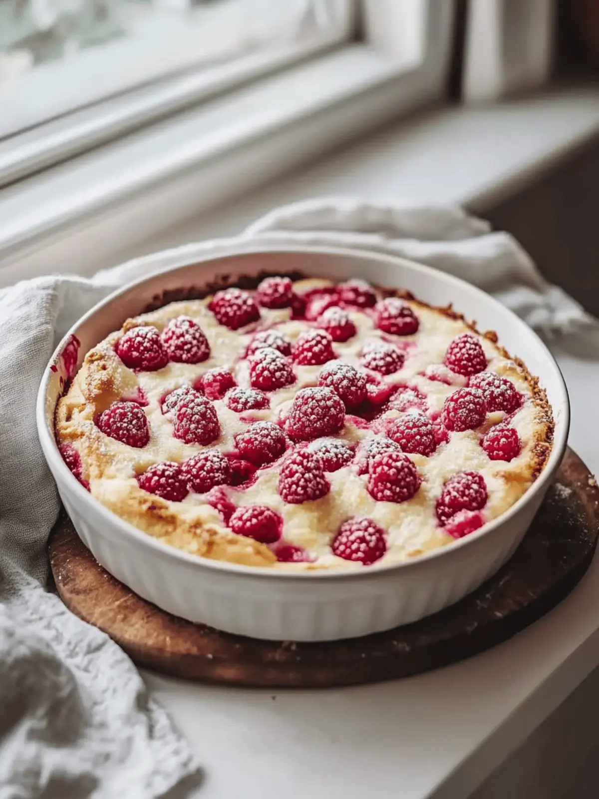 Raspberry and White Chocolate Bake