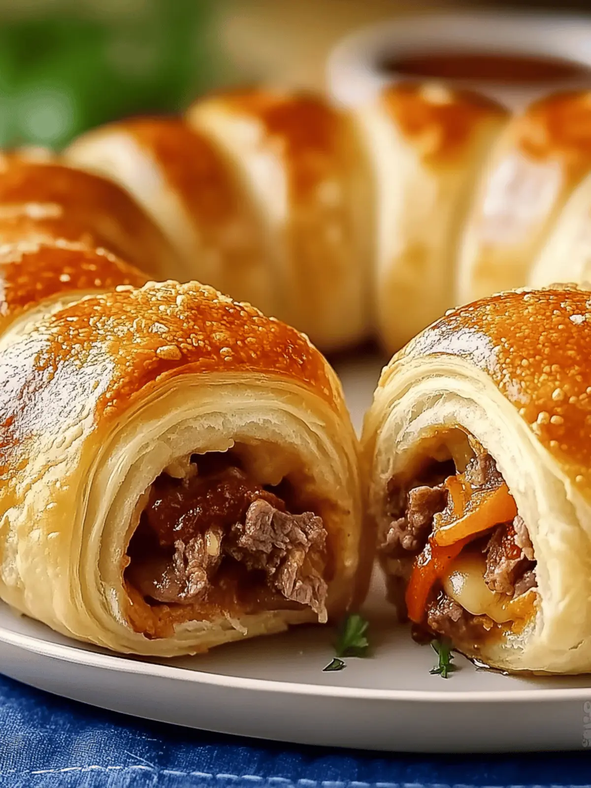 Philly Cheese Steak Crescent Ring