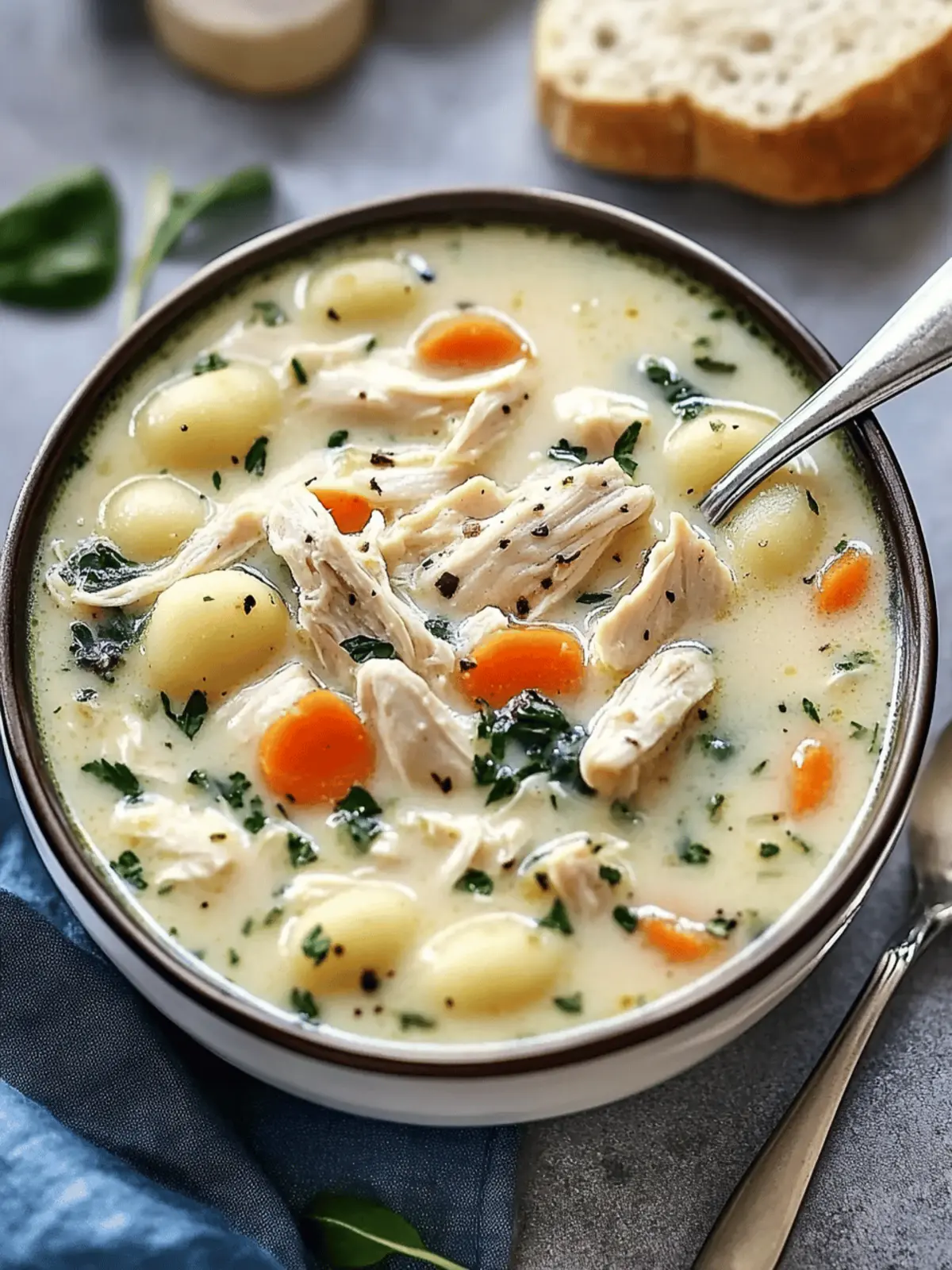 Creamy Crockpot Chicken Gnocchi Soup