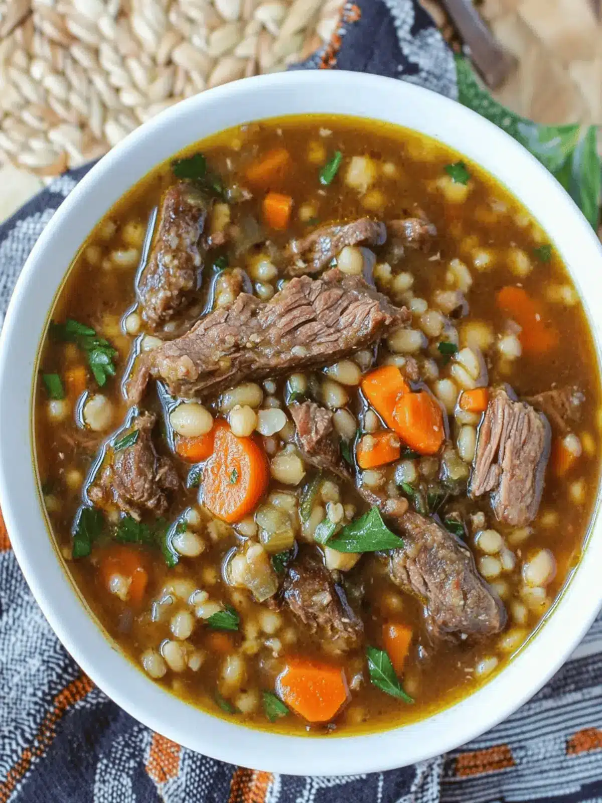 Crockpot Beef Barley Soup