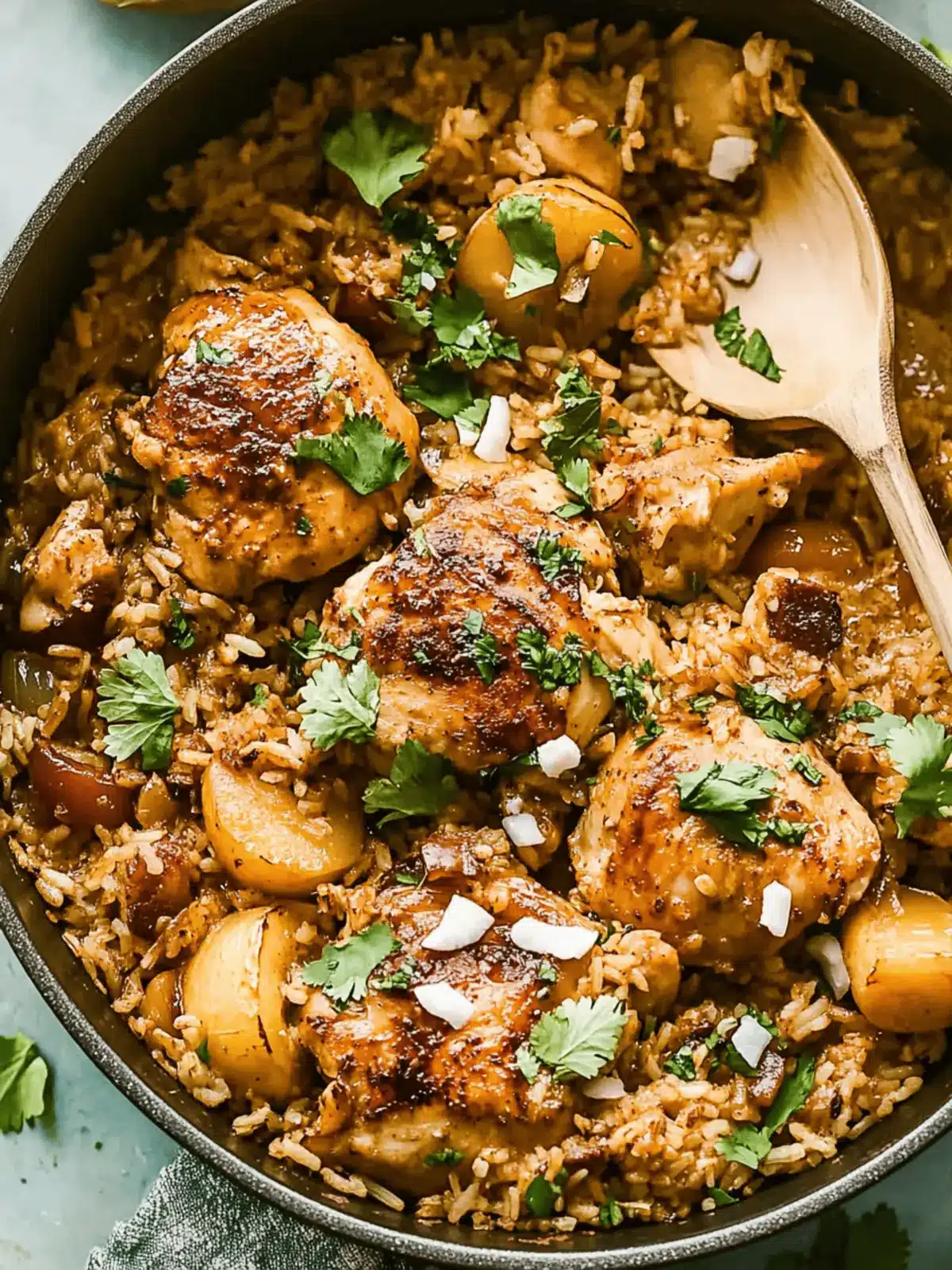 One Pot Hawaiian Chicken and Coconut Rice