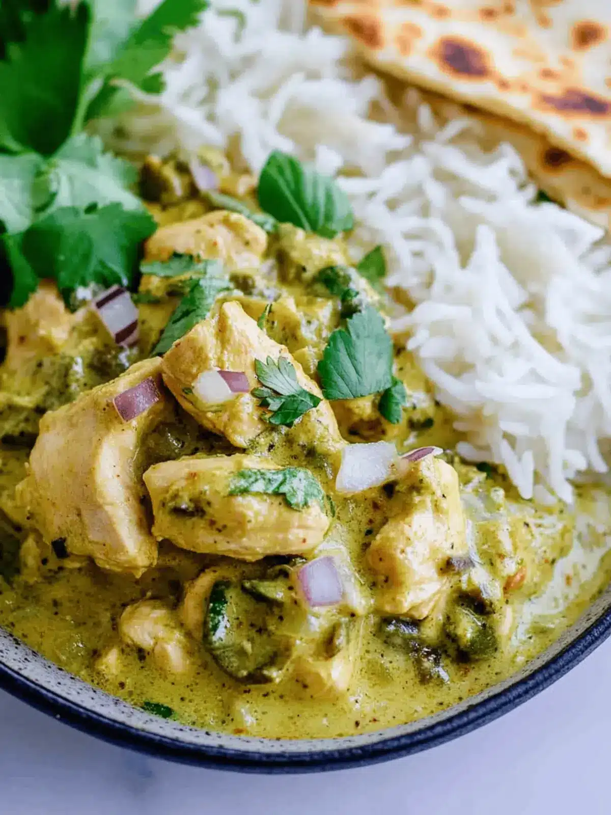 Slow Cooker Basil Chicken Coconut Curry