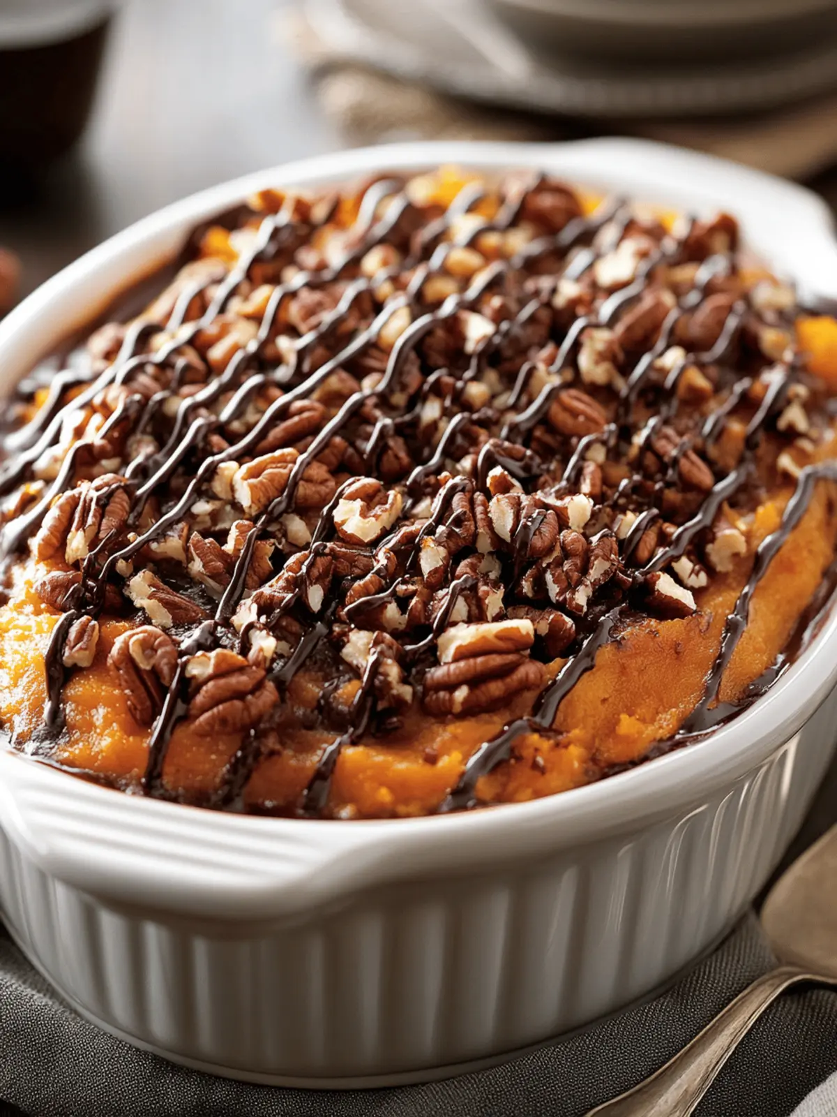 Chocolate-Pecan Sweet Potato Casserole