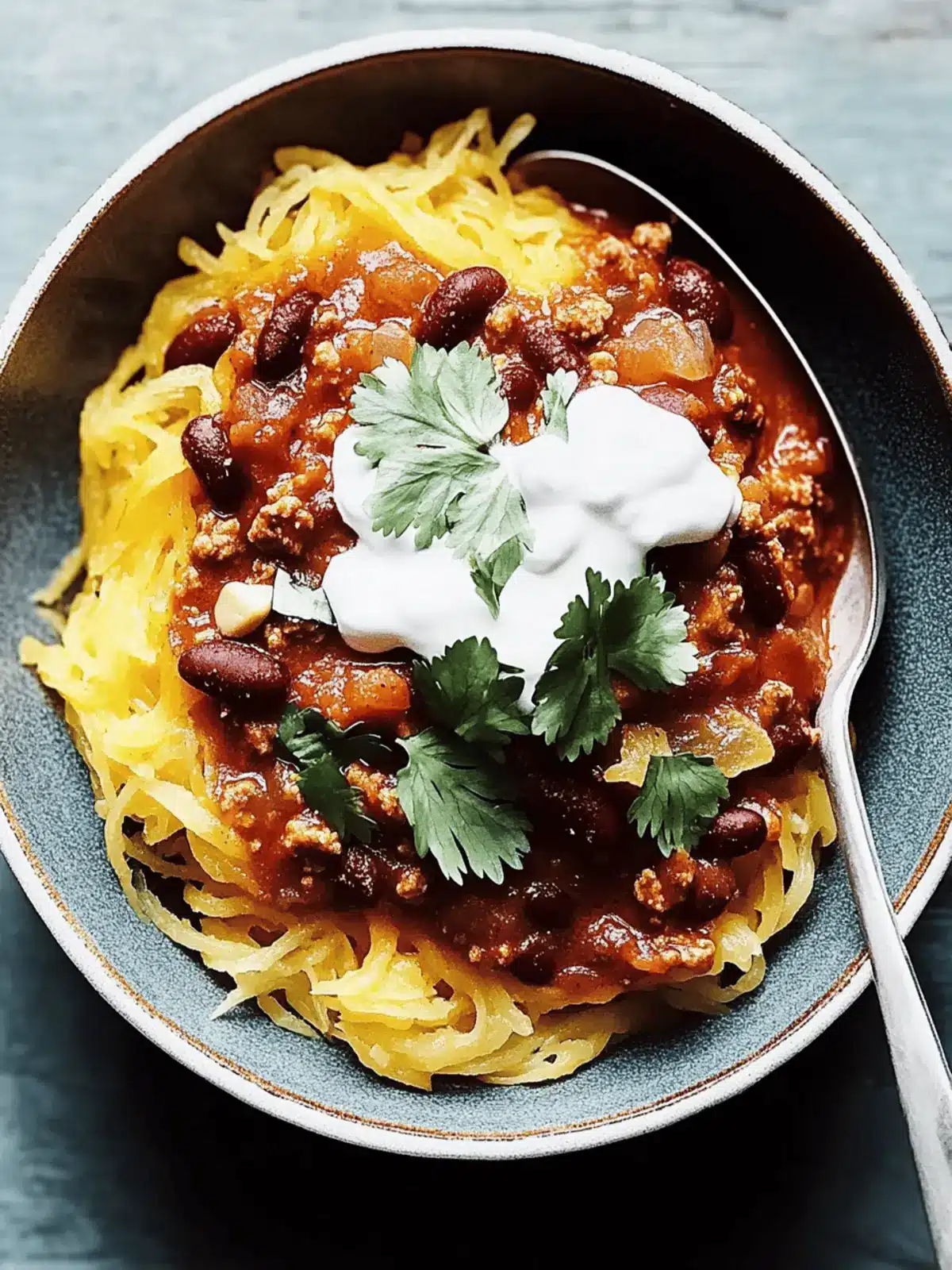 Spiced Turkey Chili with Spaghetti Squash for Cozy Nights