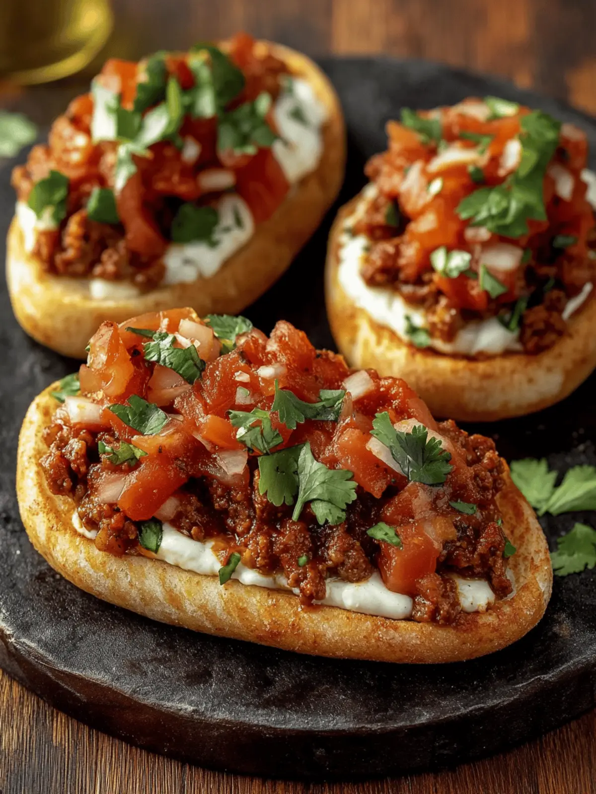 Molletes con Chorizo