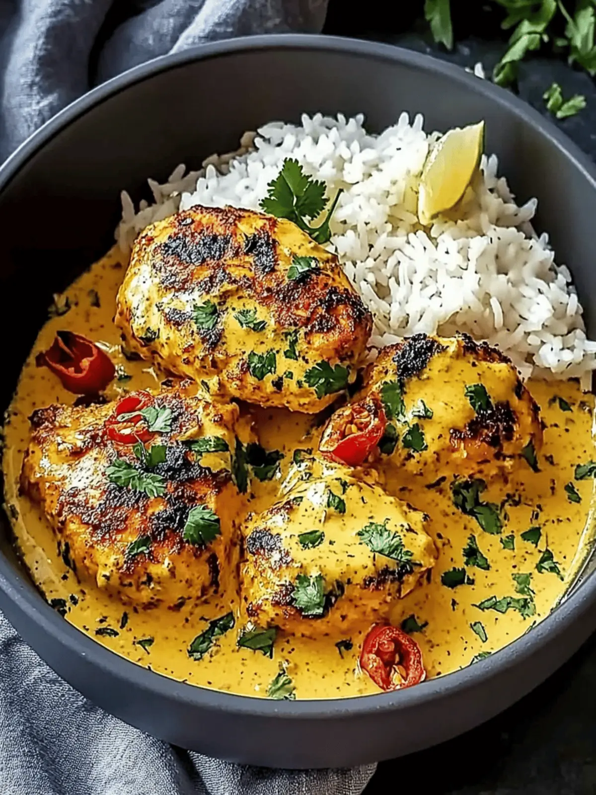 Creamy Peri-Peri Chicken with Rice