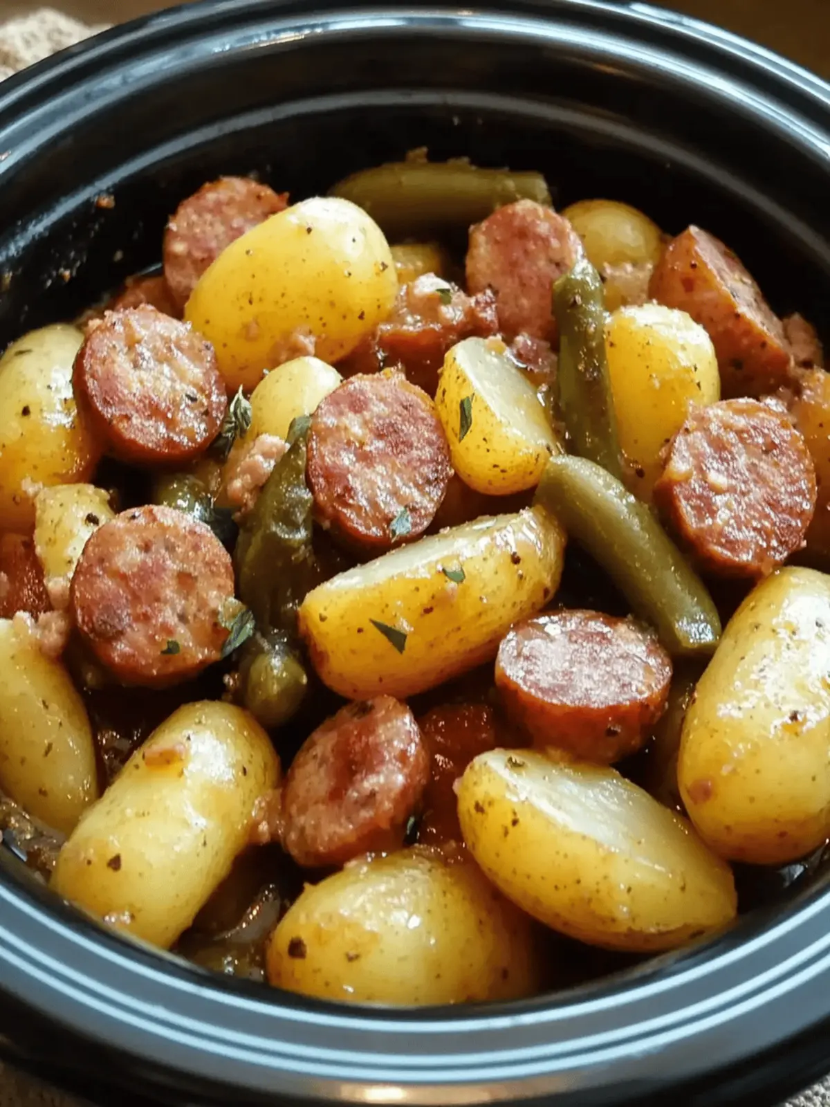 Crock Pot Swamp Potatoes with Sausage & Veggies