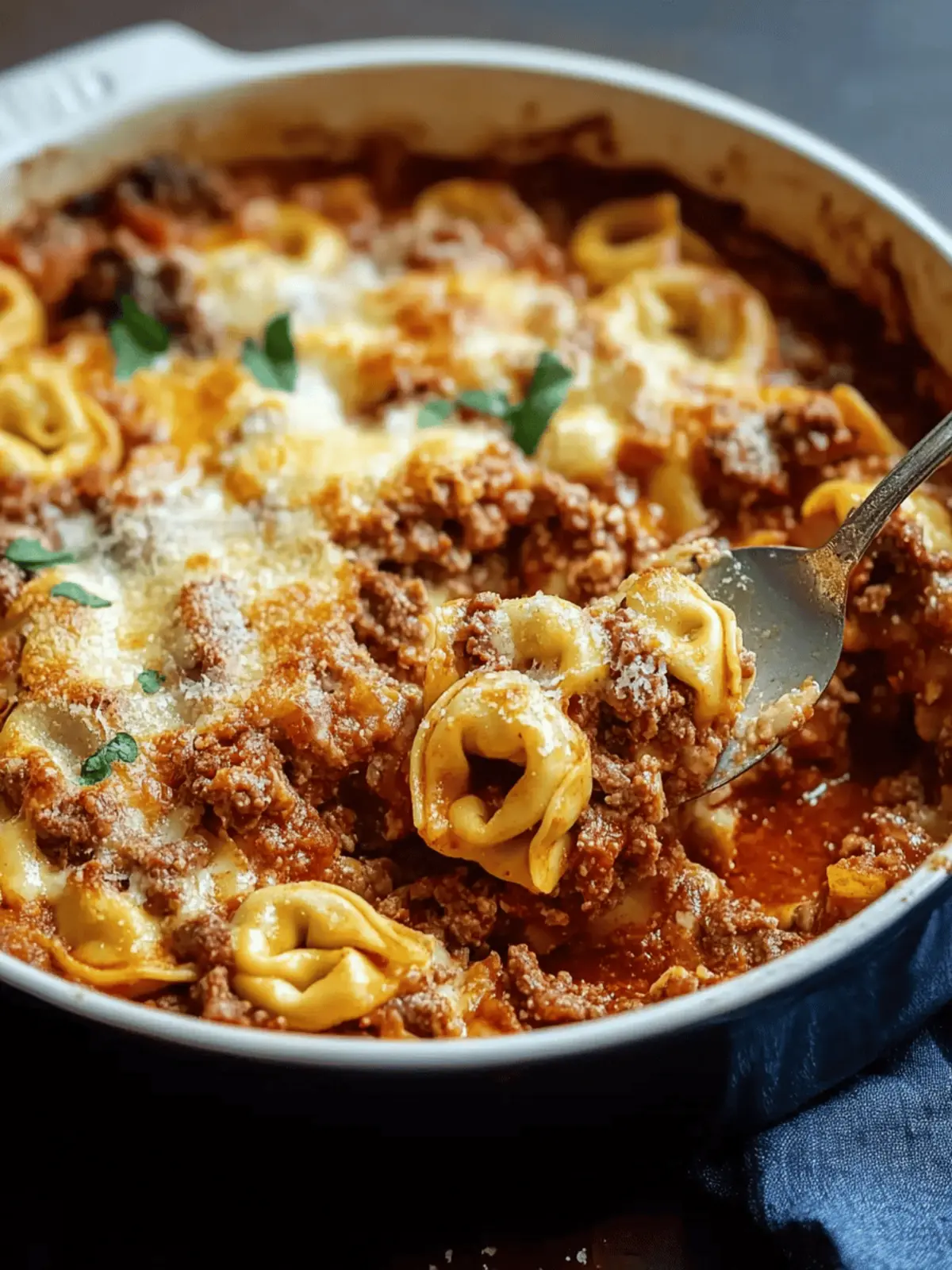 Beefy Tortellini Bake