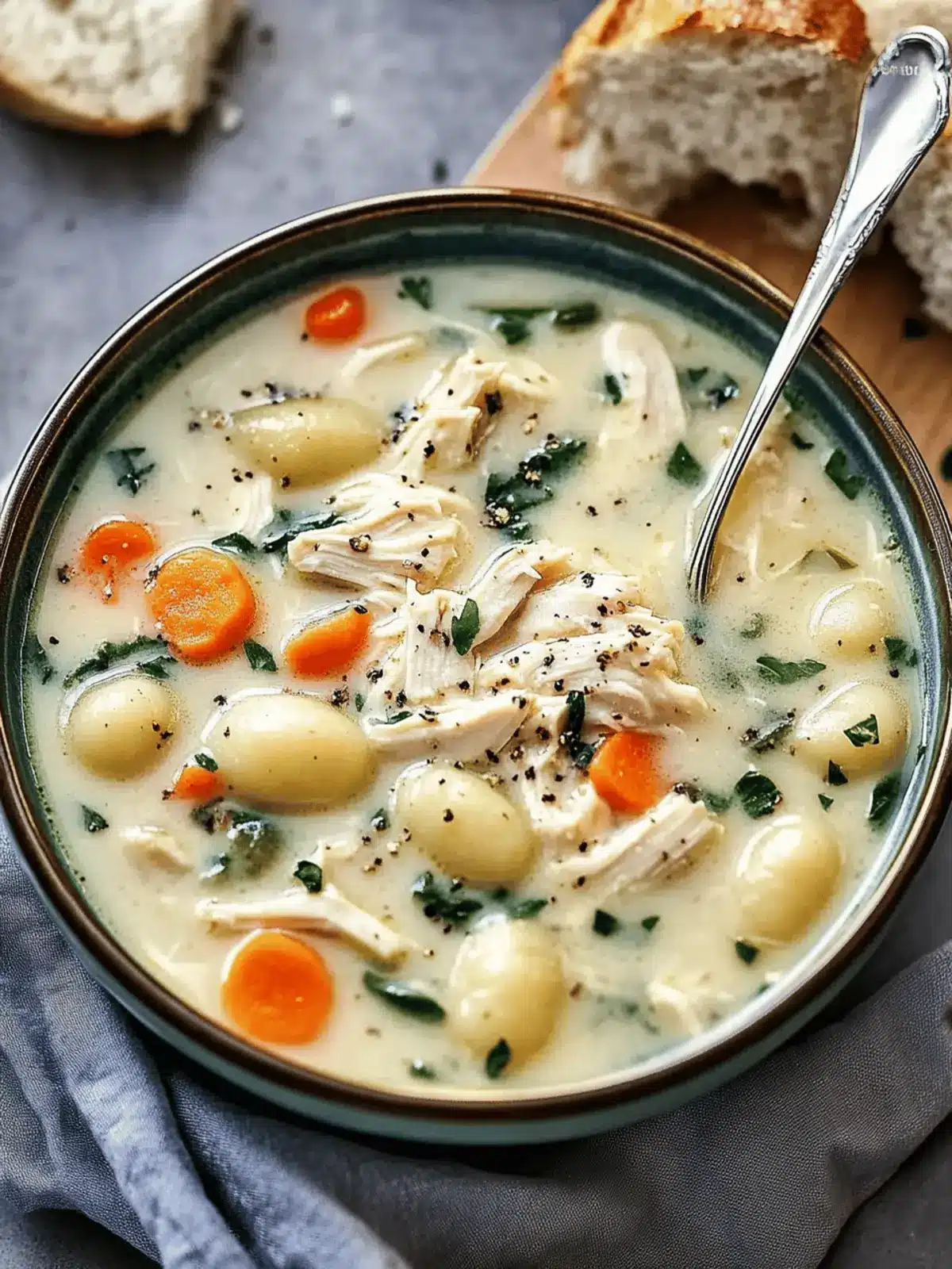 Creamy Crockpot Chicken Gnocchi Soup