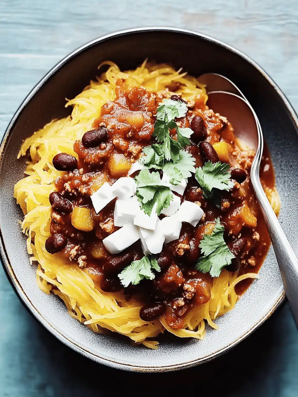 Spiced Turkey Chili with Spaghetti Squash for Cozy Nights