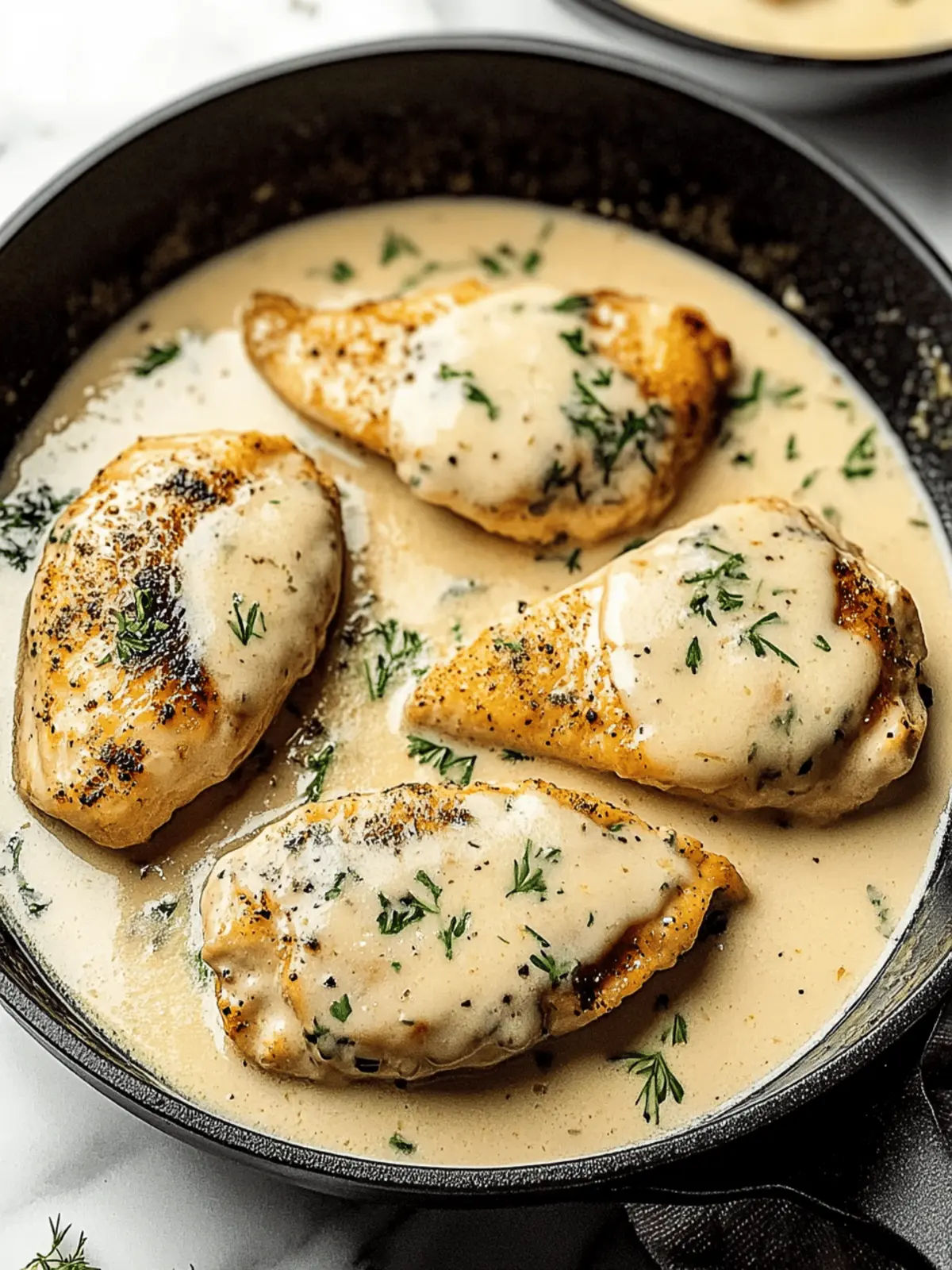 Creamy Chicken in White Wine Sauce