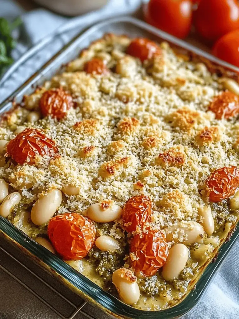 White Bean and Pesto Bake
