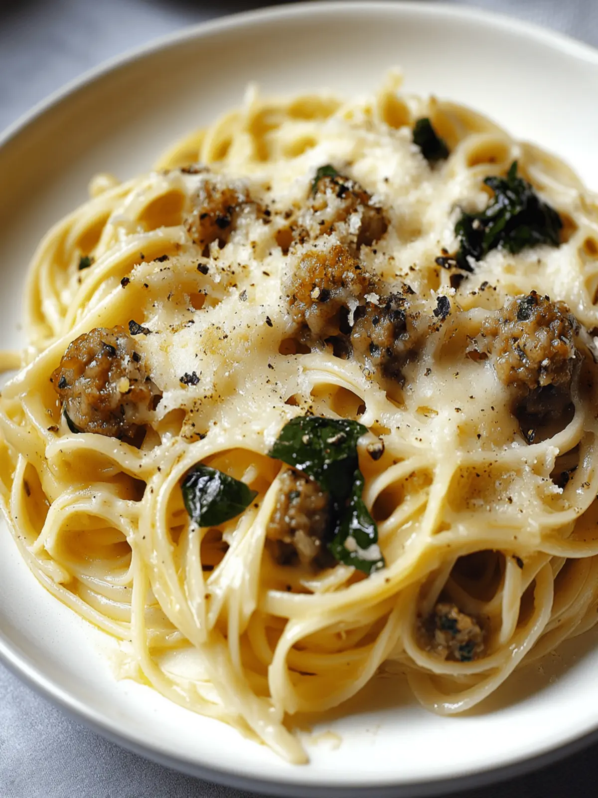 Cheesy Garlic Linguine