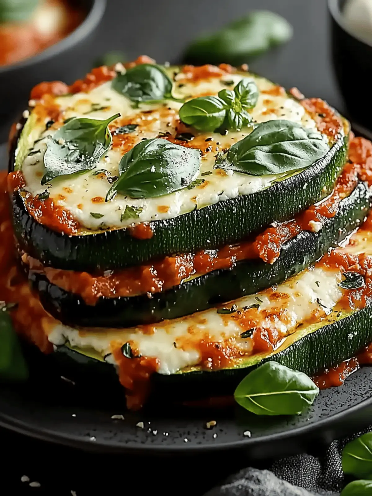 Zucchini Ricotta Melts with Marinara