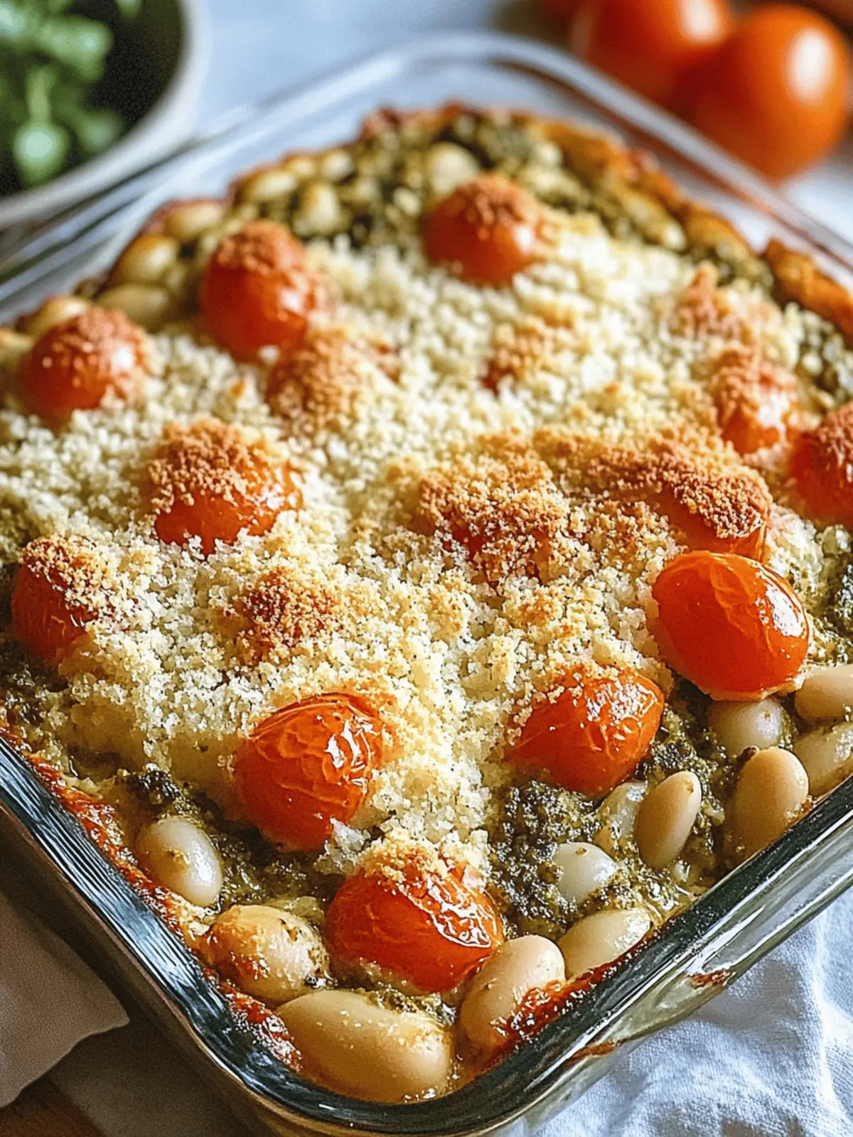 White Bean and Pesto Bake