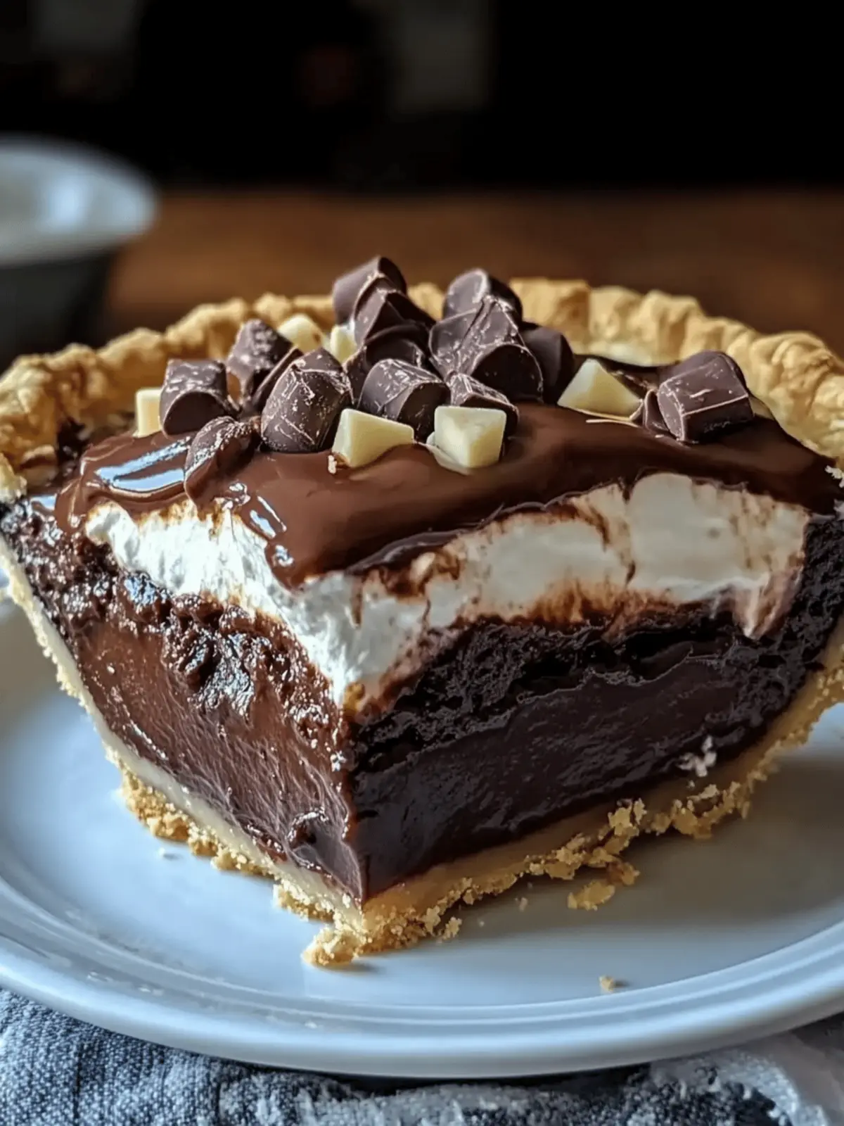 Decadent Hot Fudge Pie