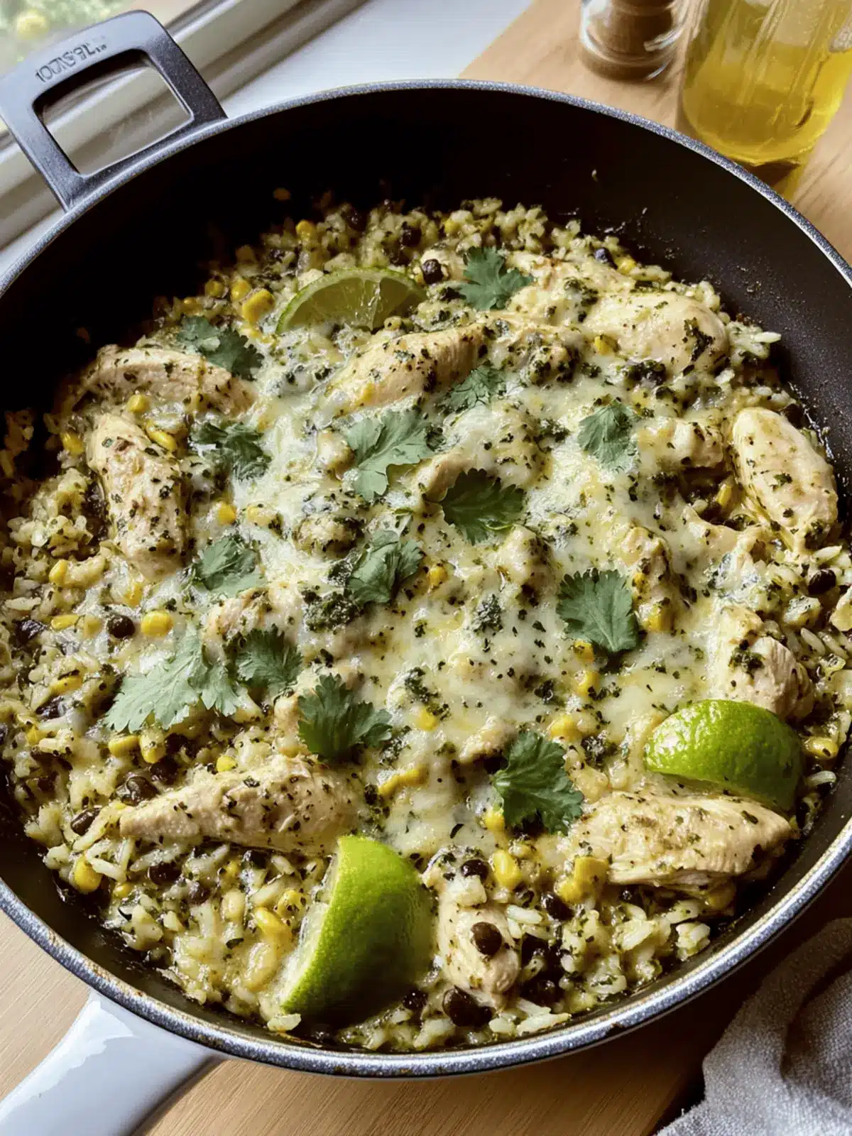 Salsa Verde Chicken & Rice Skillet