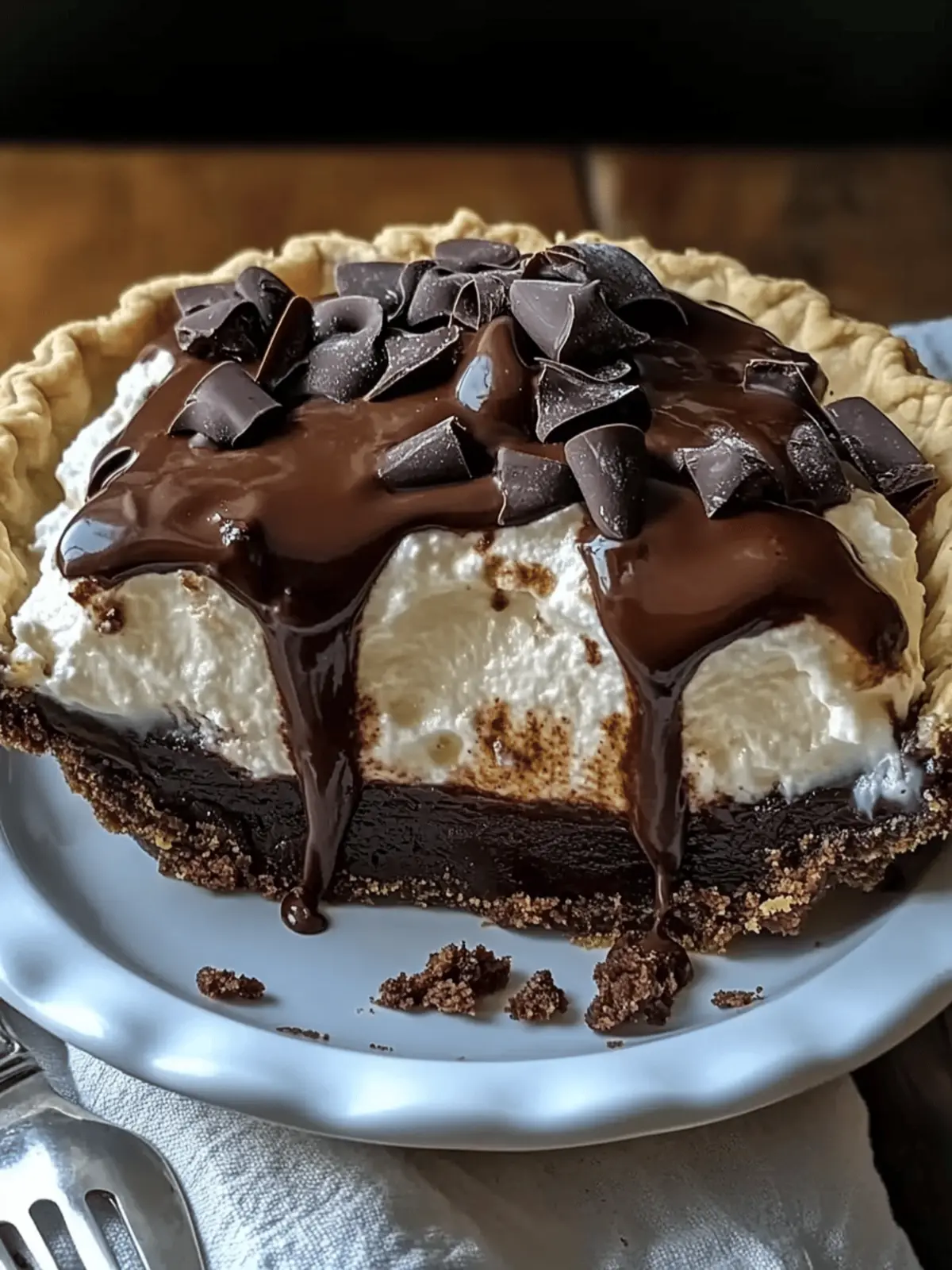 Decadent Hot Fudge Pie