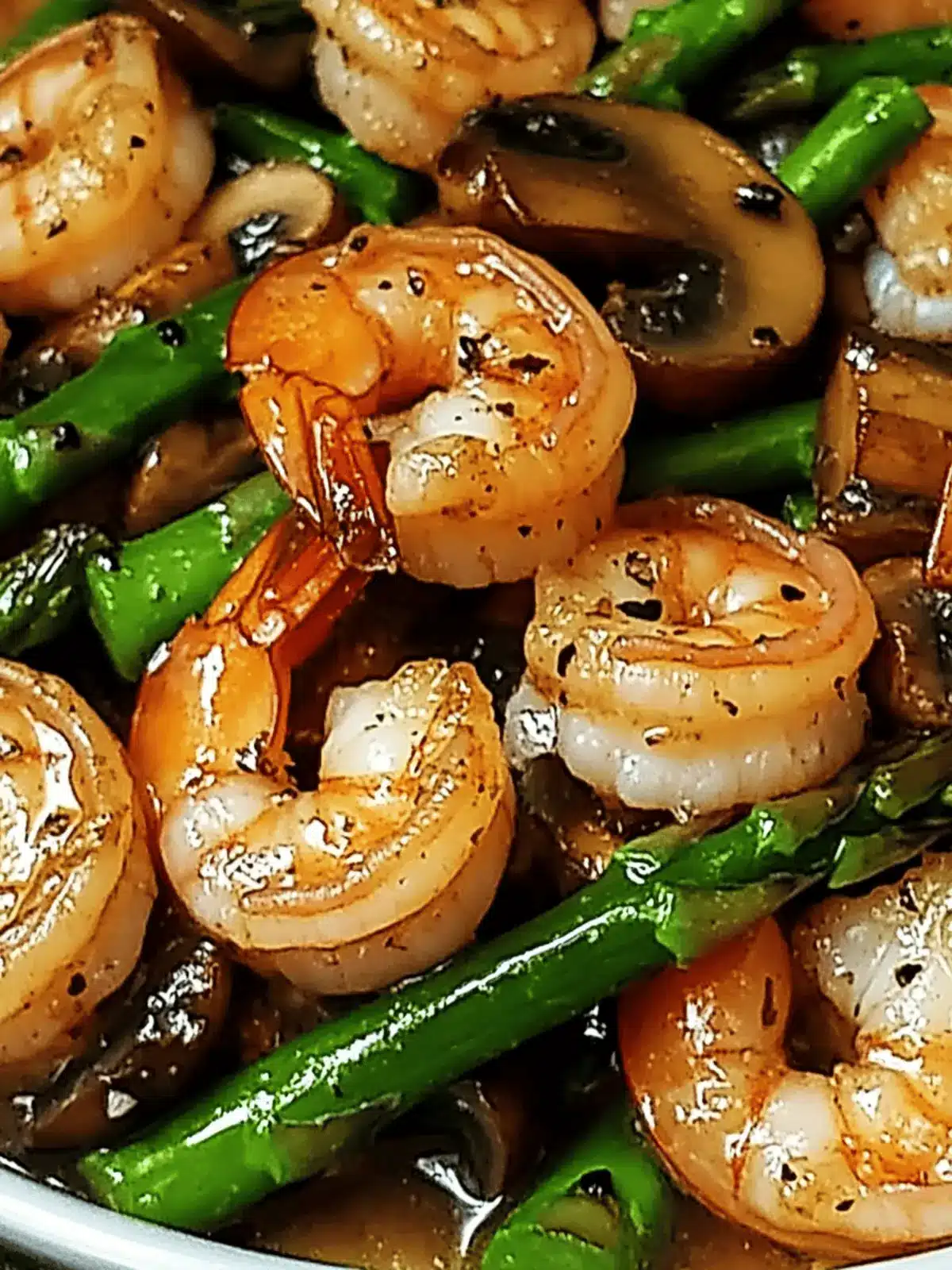 Shrimp and Asparagus Stir-Fry with Mushrooms