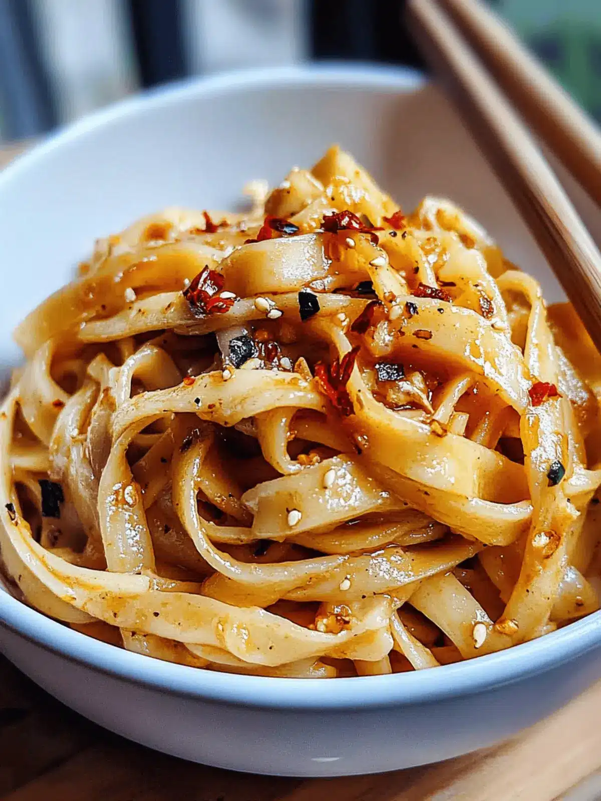 Aromatic Garlic Chilli Noodles with Soy and Vinegar