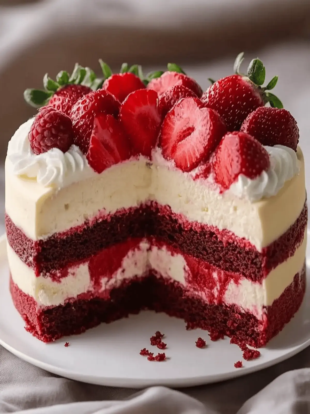 Red Velvet Strawberry Cheesecake Recipe