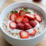 Strawberries and Cream Overnight Oats Recipe