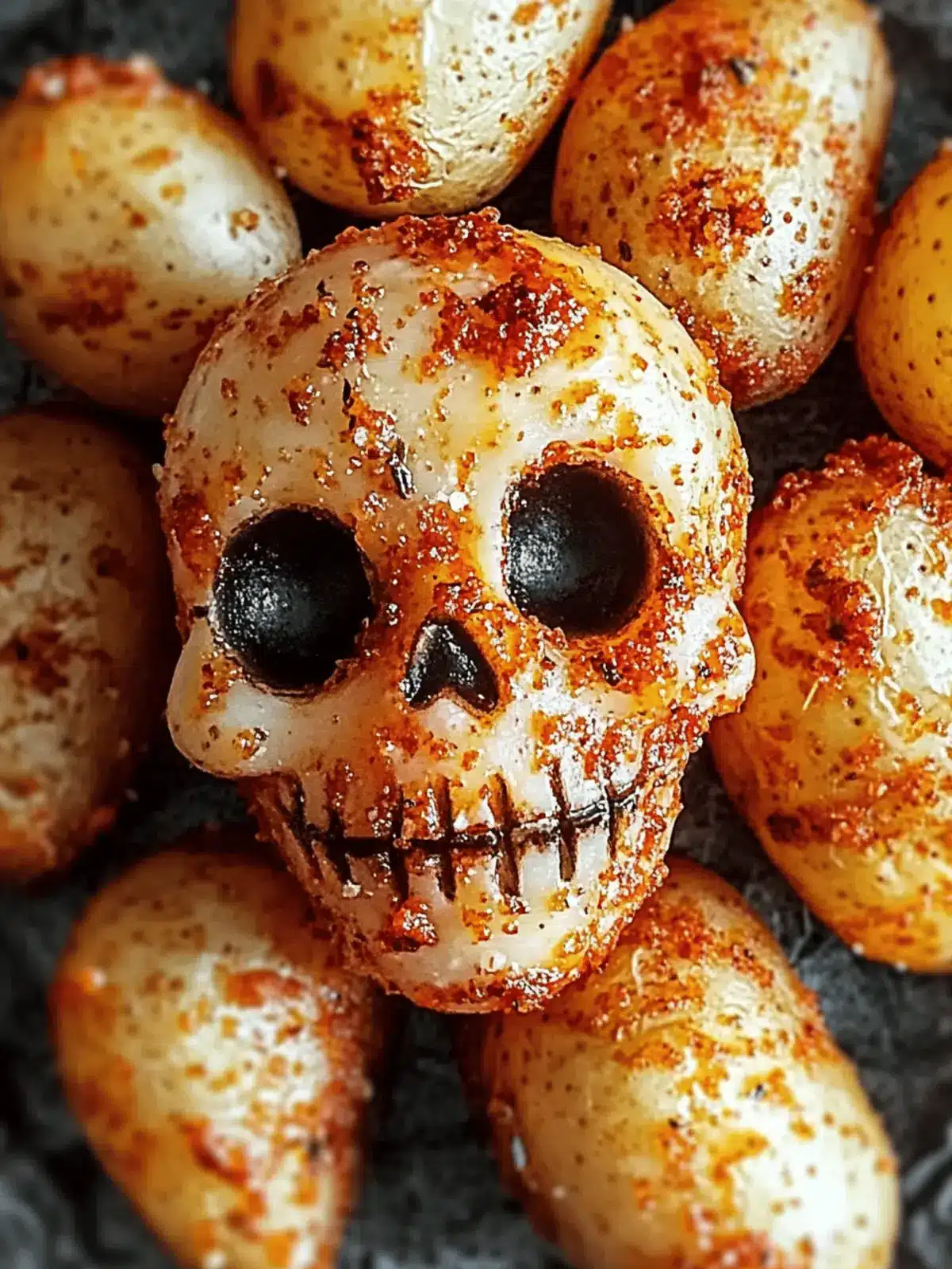 Spooky Halloween Skull Potatoes