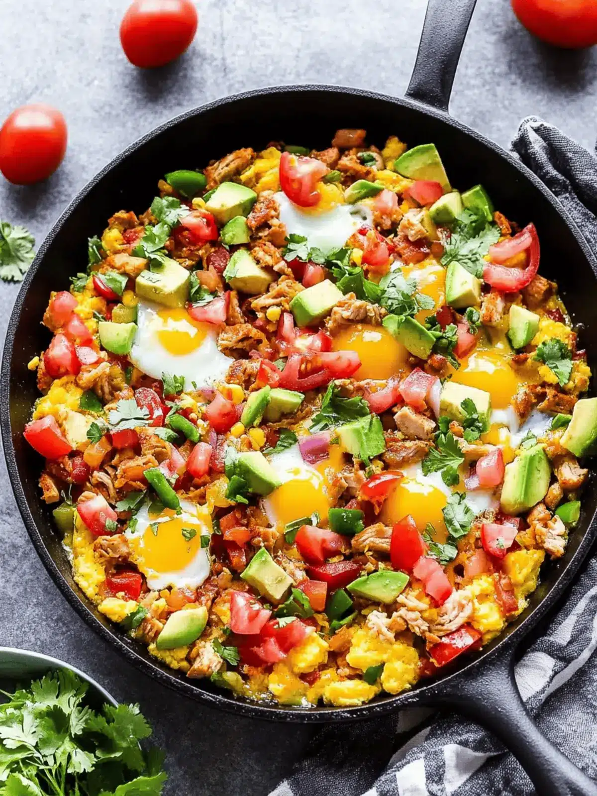 Southwest Turkey and Egg Breakfast Skillet