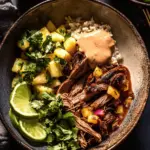 Crockpot Chipotle Pineapple Pot Roast Bowls