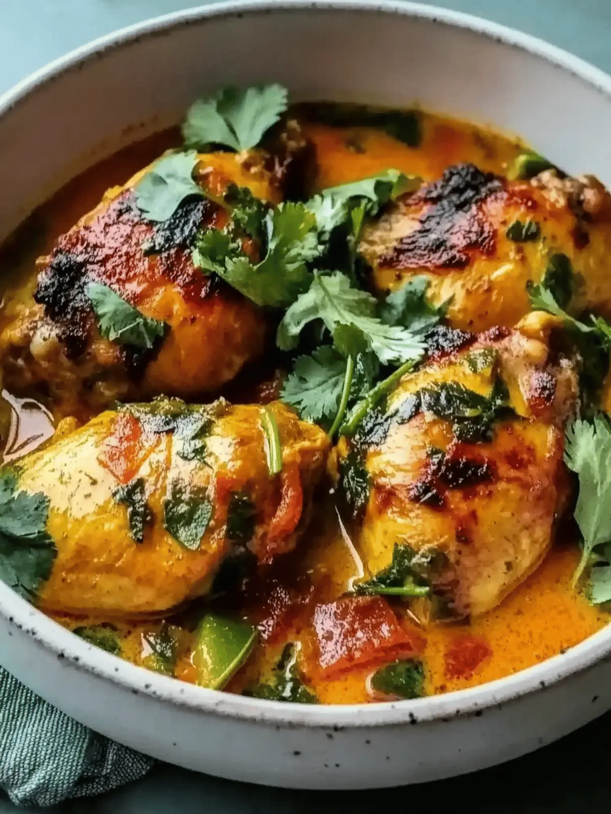 Coconut Milk-Braised Chicken with Harissa