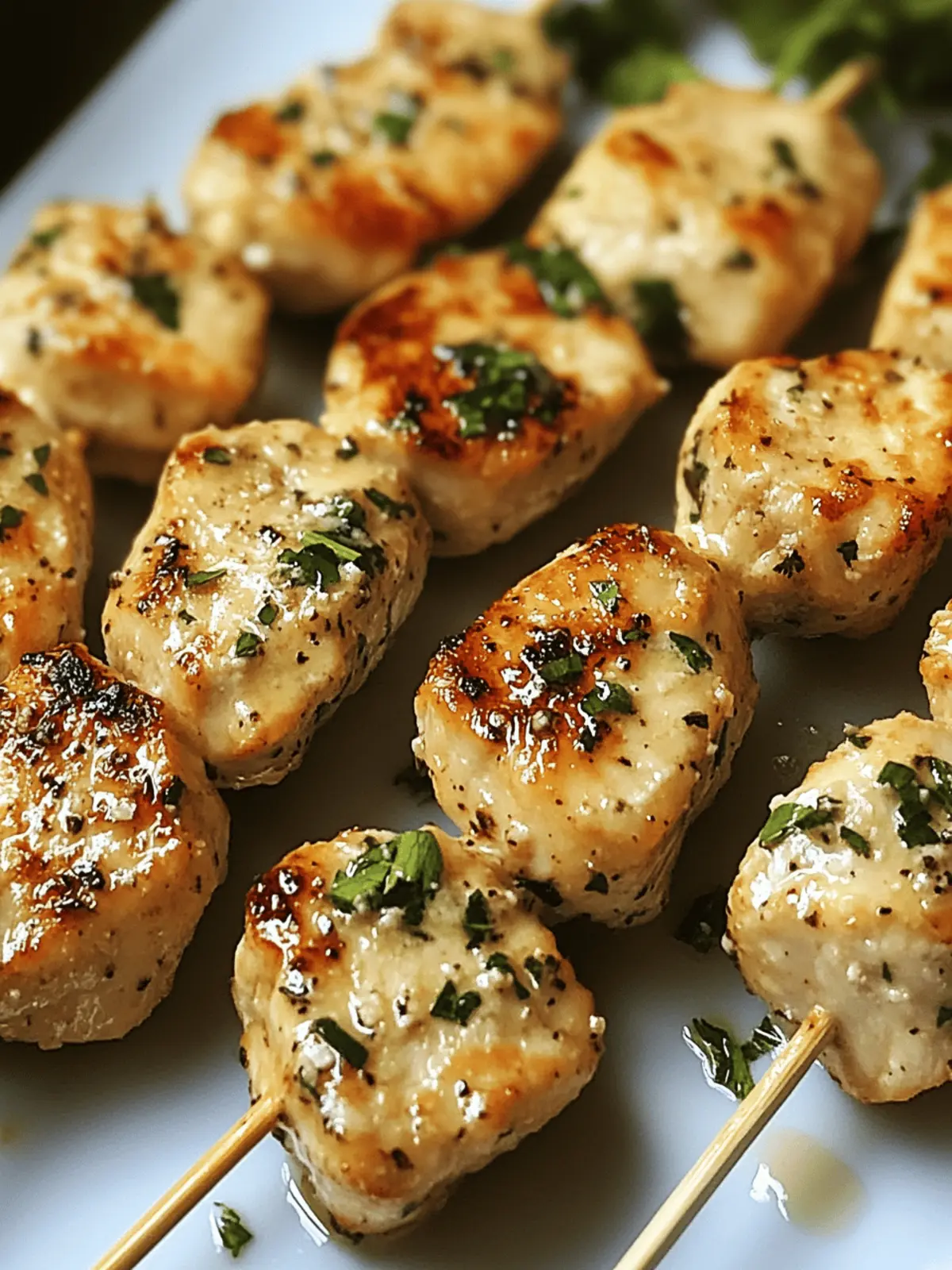 Garlic Parmesan Chicken Kebabs