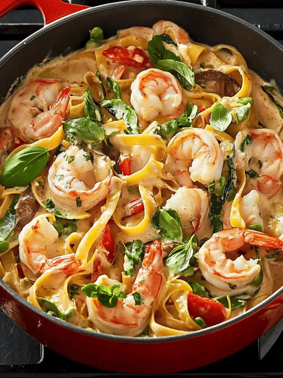 Creamy One-Pot Shrimp Primavera