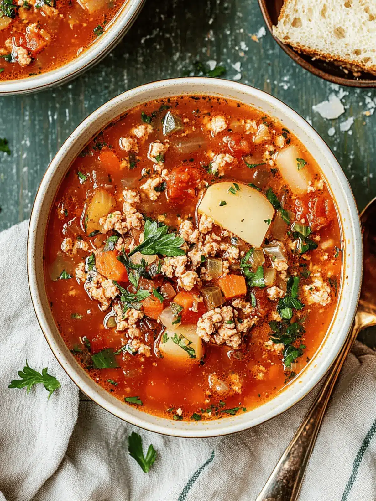 Ground Turkey Vegetable Soup
