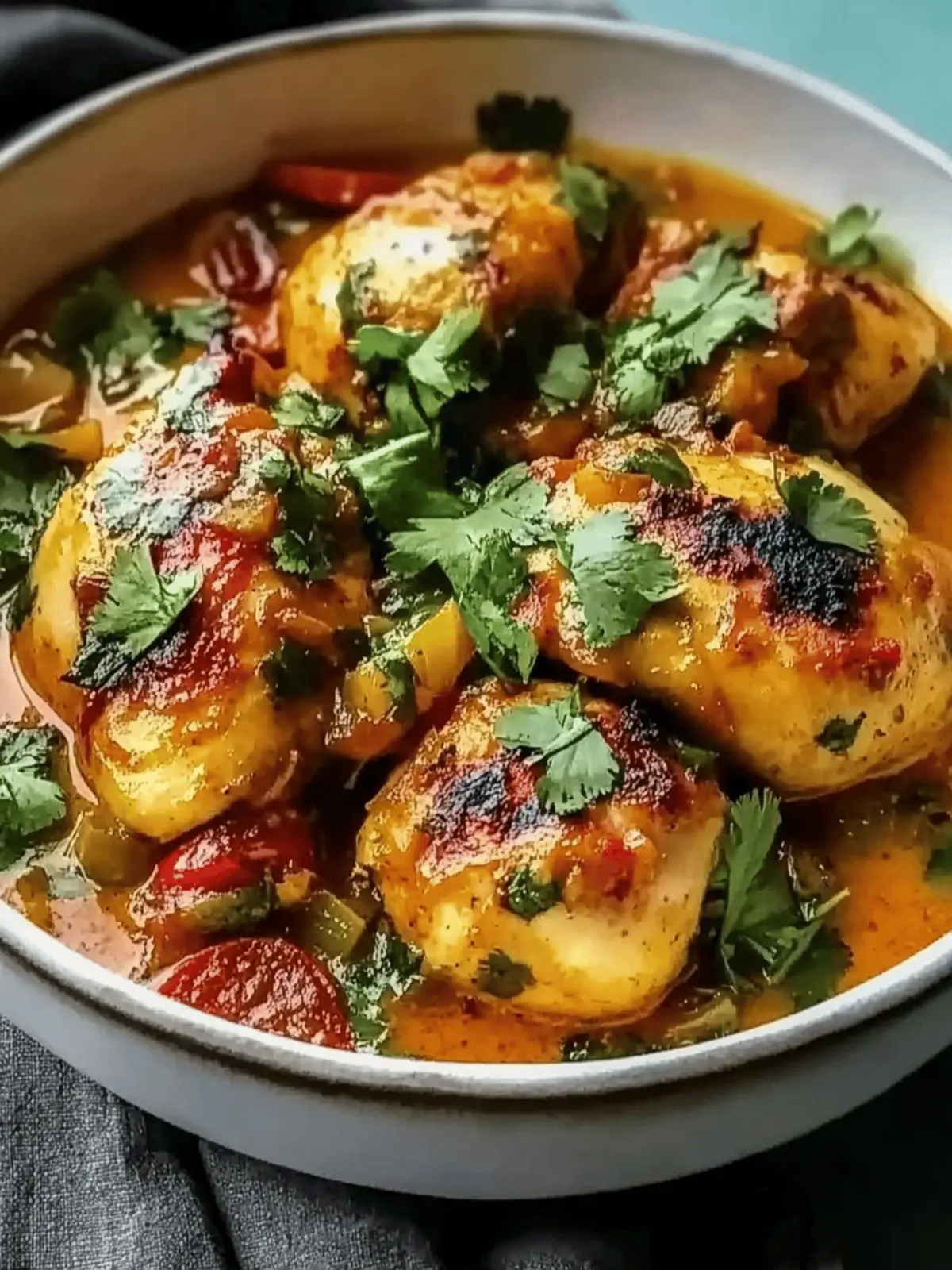 Coconut Milk-Braised Chicken with Harissa