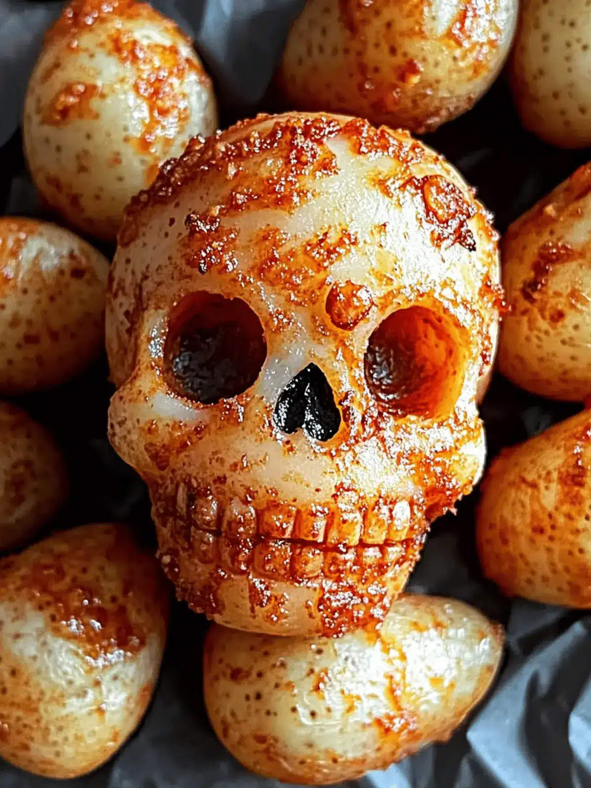 Spooky Halloween Skull Potatoes