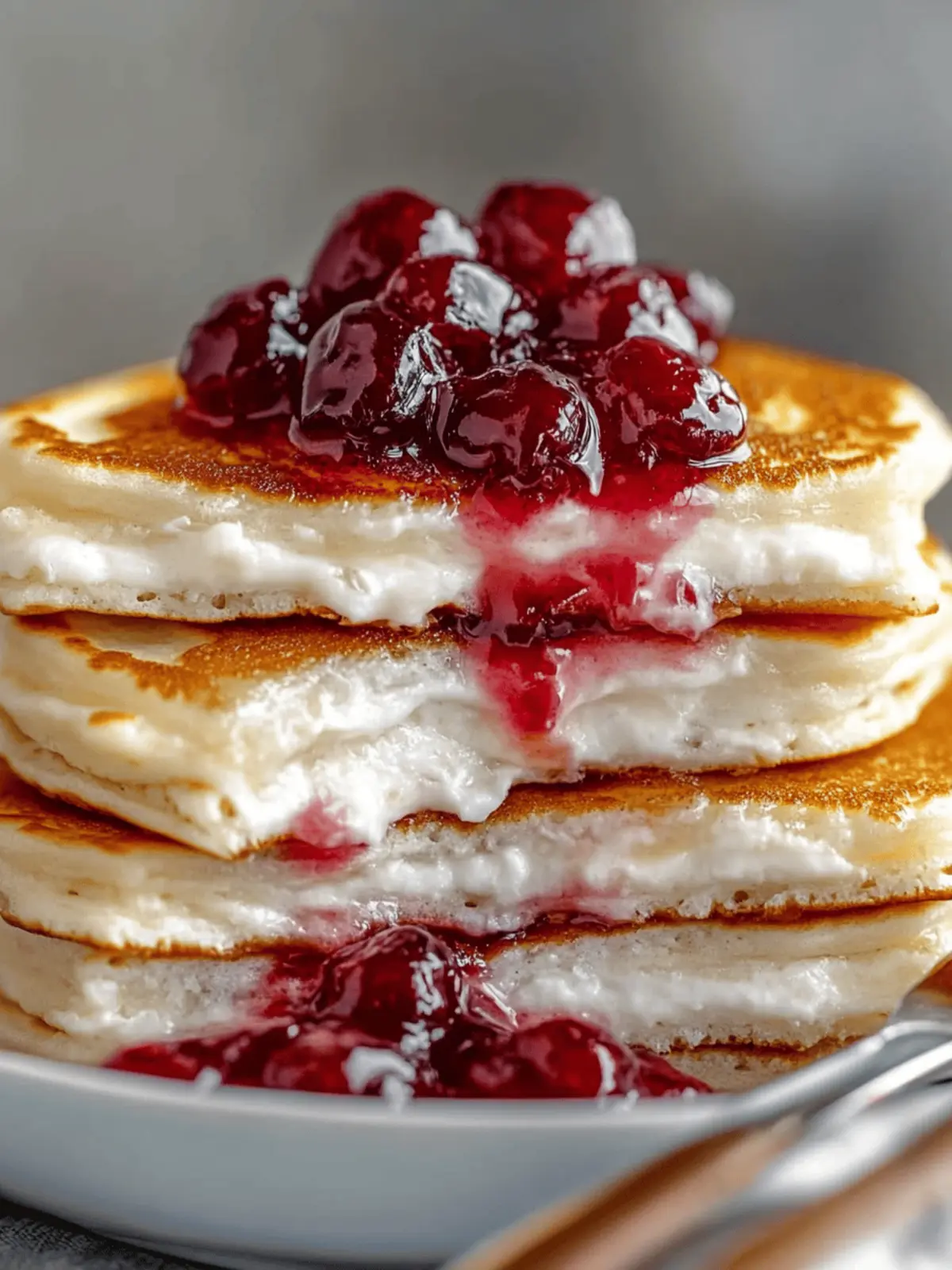 Cream Cheese Jam Pancakes