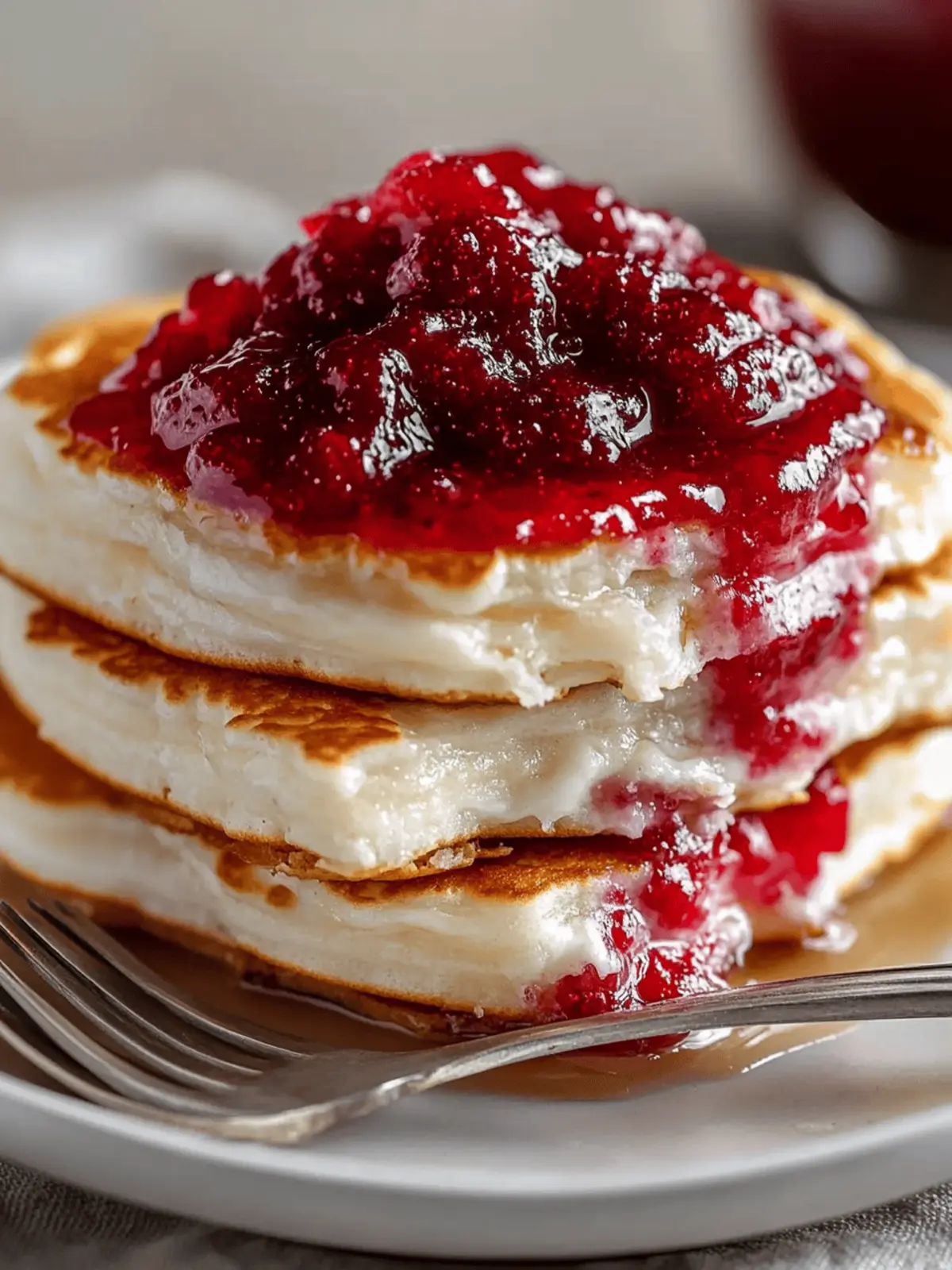 Cream Cheese Jam Pancakes