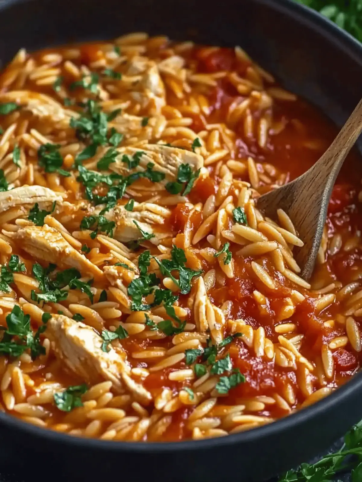 Creamy Tomato Orzo with Chicken Recipe