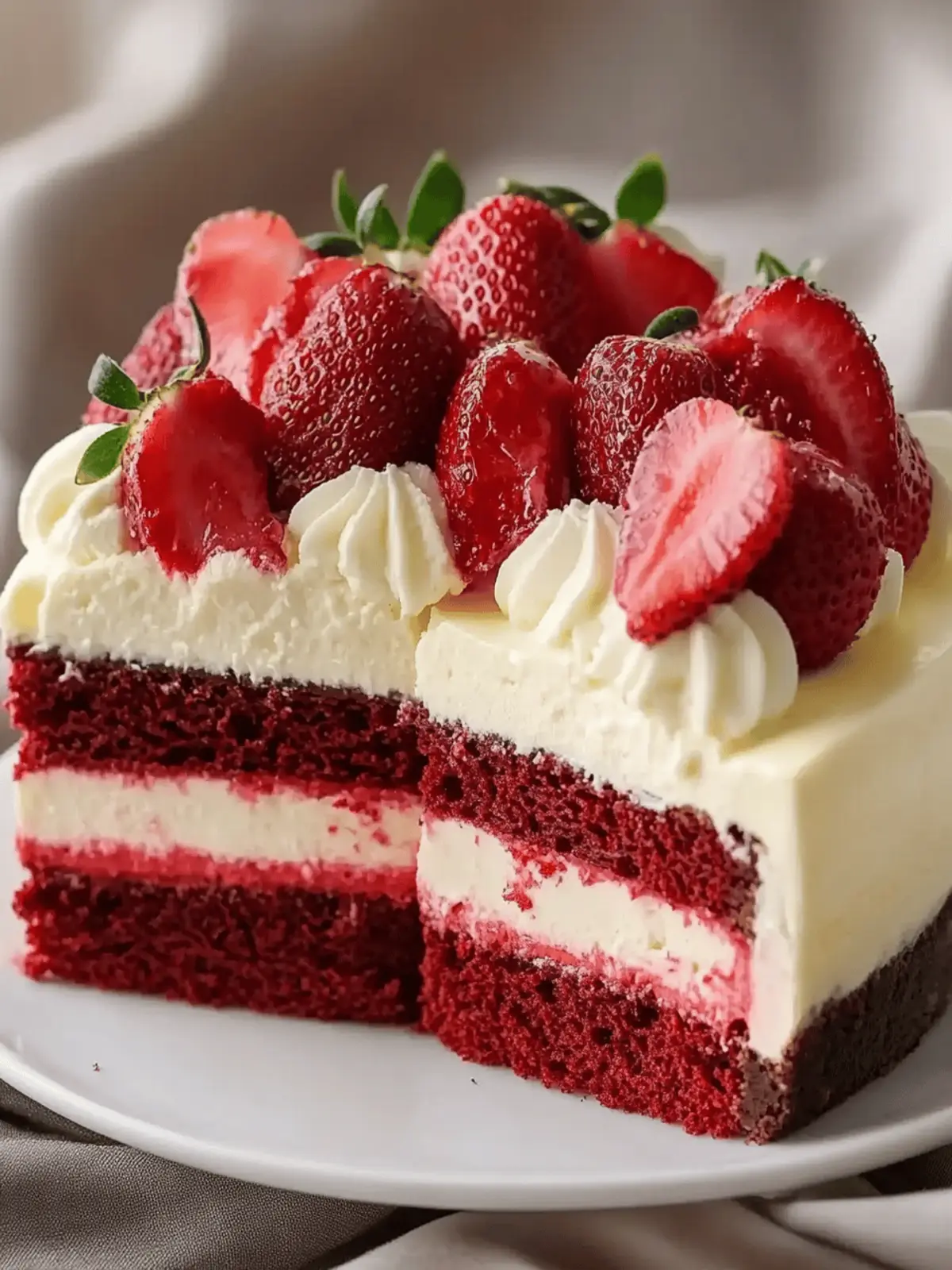 Red Velvet Strawberry Cheesecake Recipe
