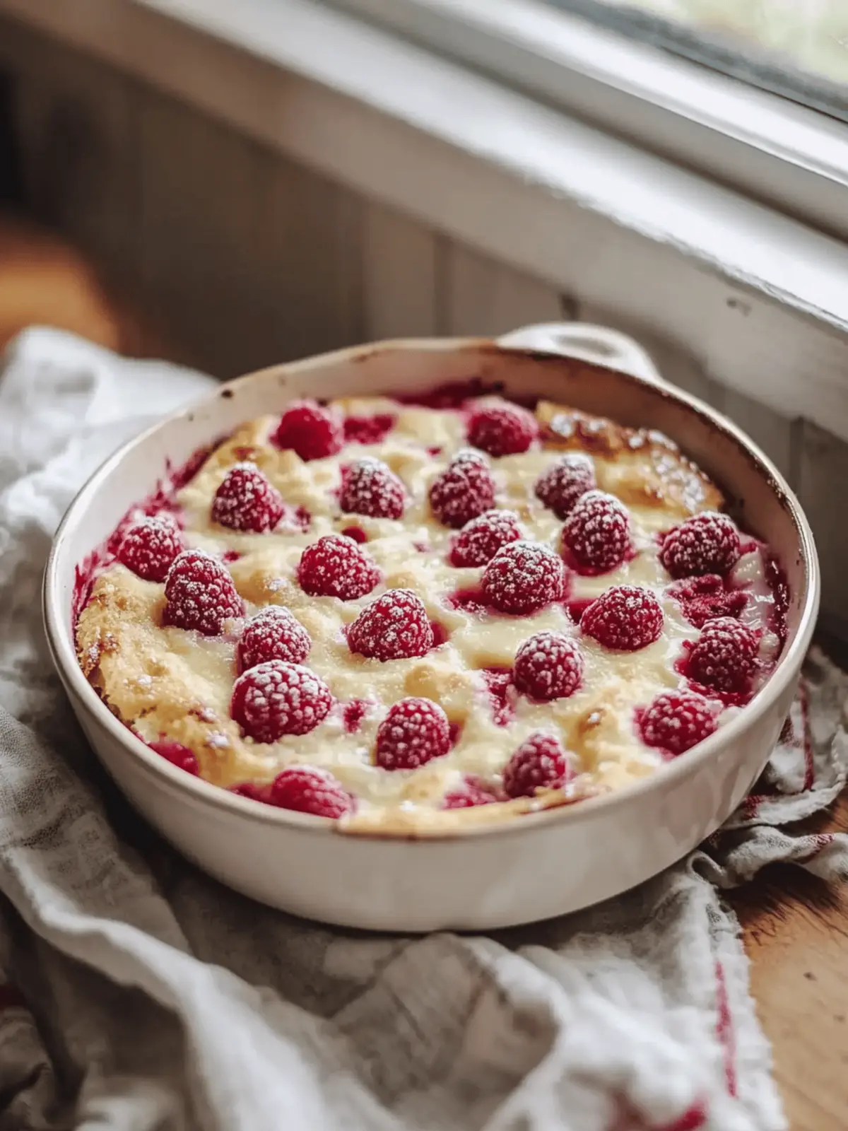 Raspberry and White Chocolate Bake