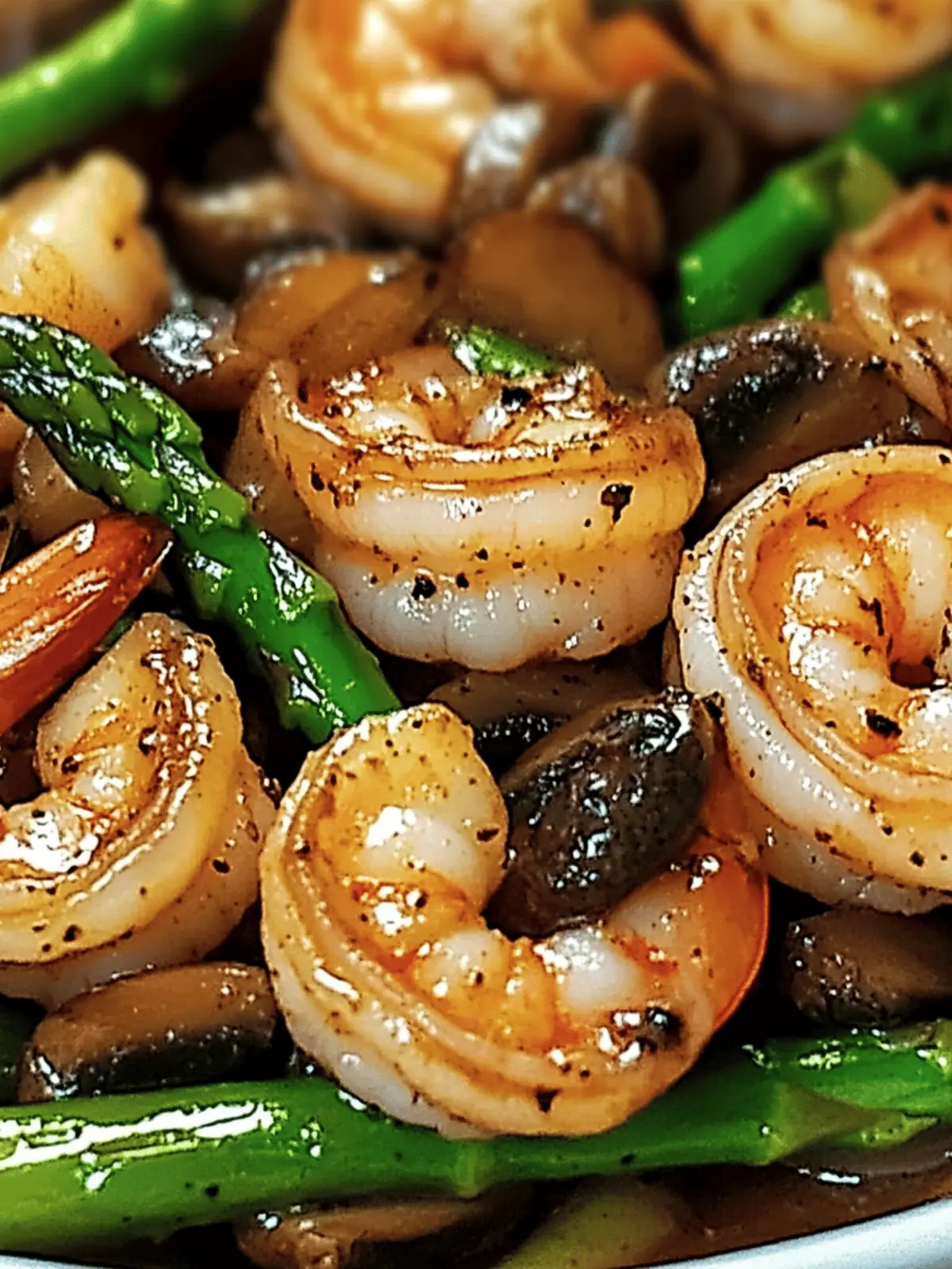 Shrimp and Asparagus Stir-Fry with Mushrooms