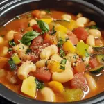 Easy Slow Cooker Vegetable Minestrone