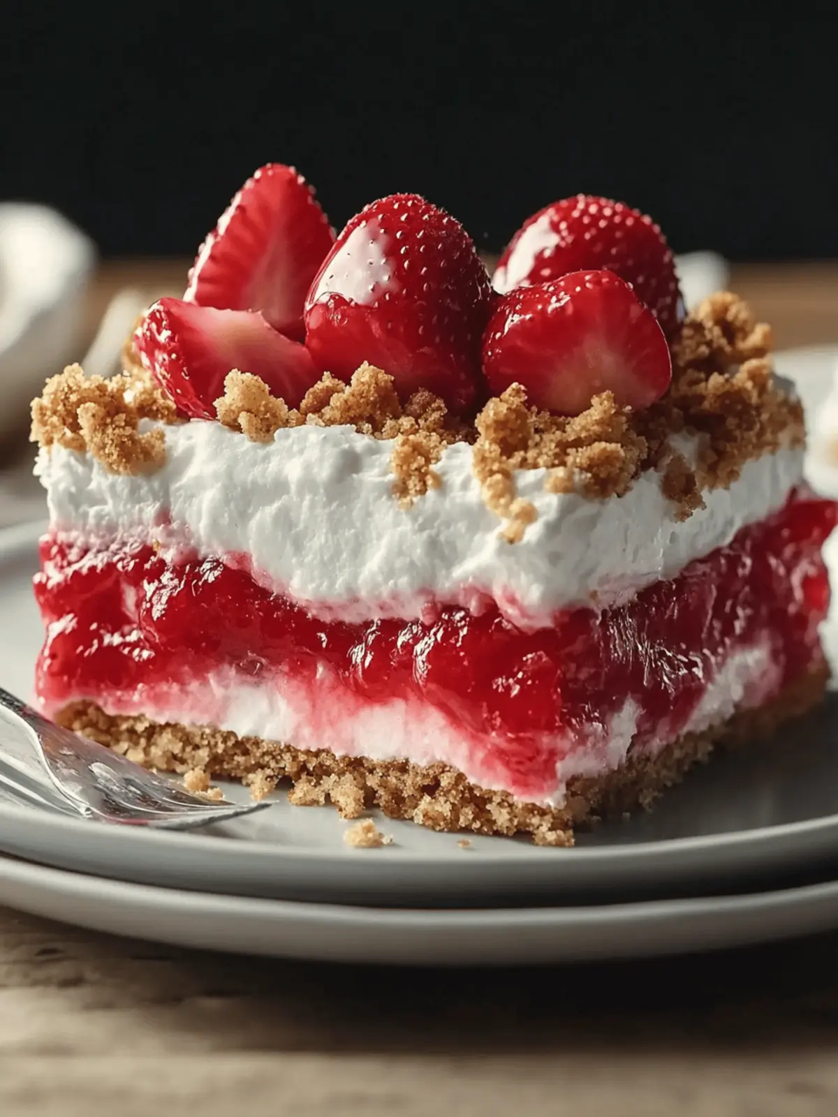 Strawberry Crunch Poke Cake