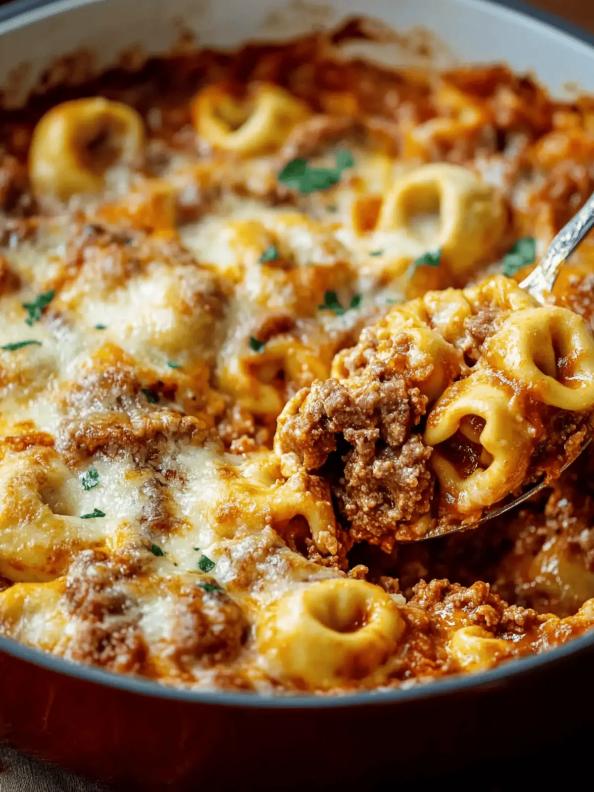 Beefy Tortellini Bake